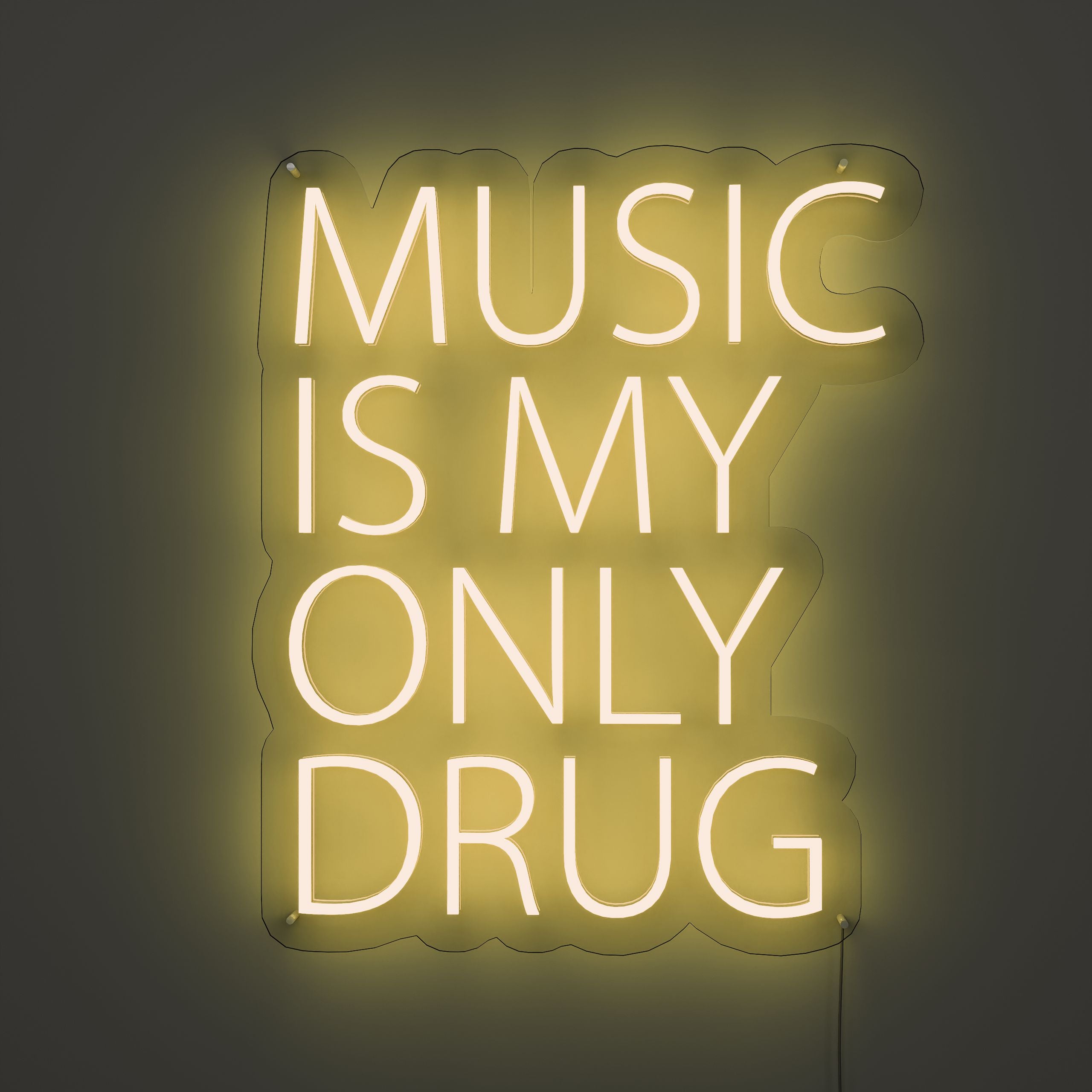 Music Is My Only Drug Music Sign Neon