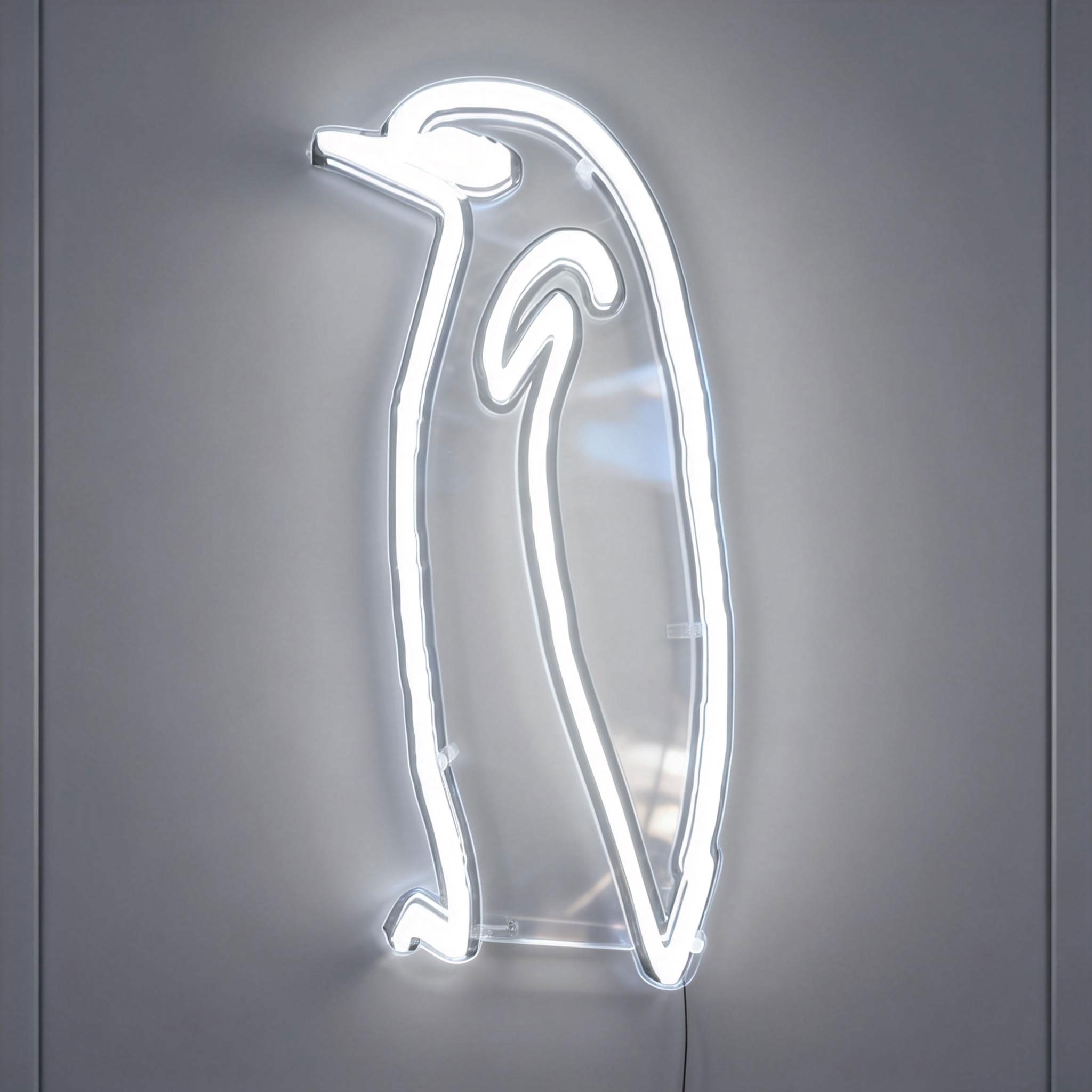 Neon penguin light
