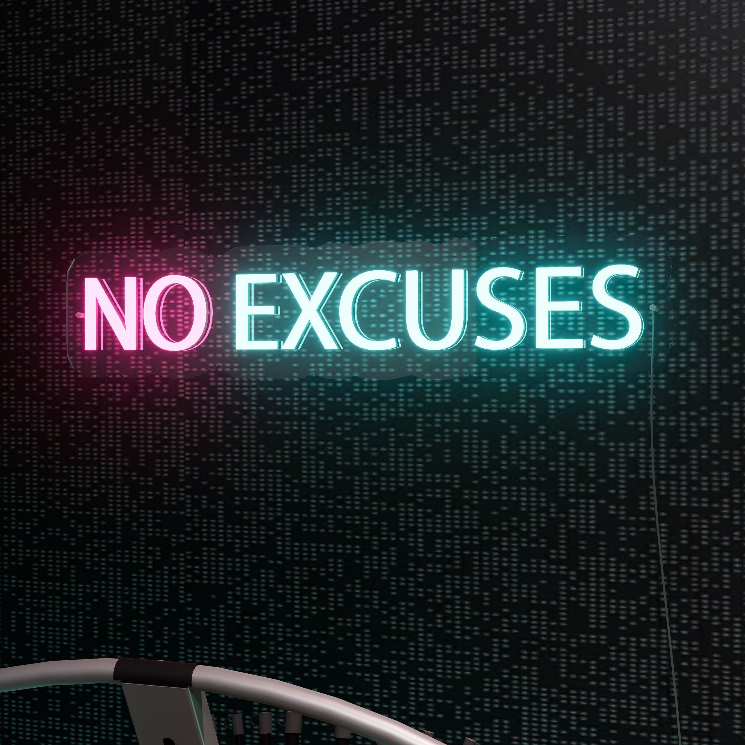 No Excuses GYM neon sign