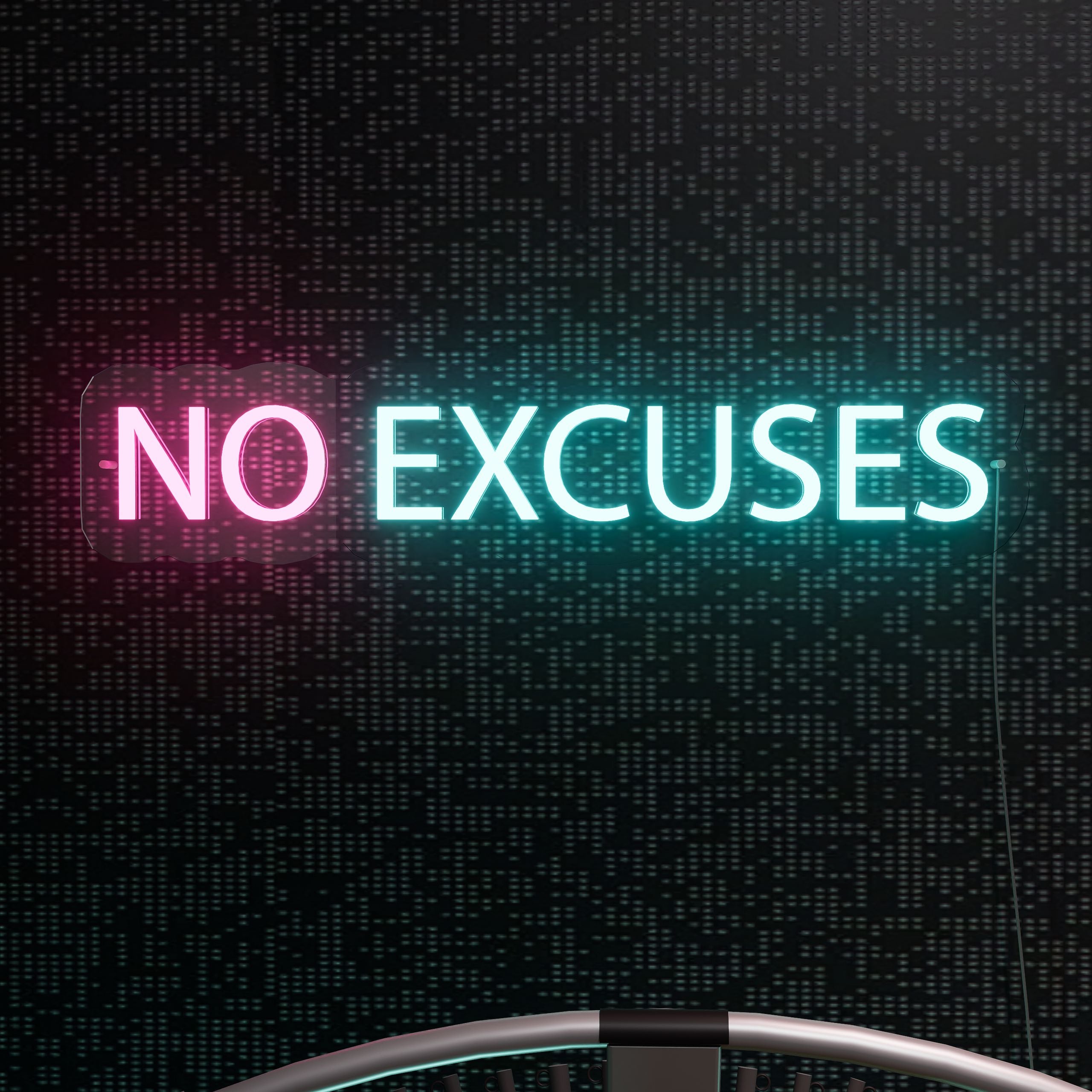 No Excuses GYM neon sign