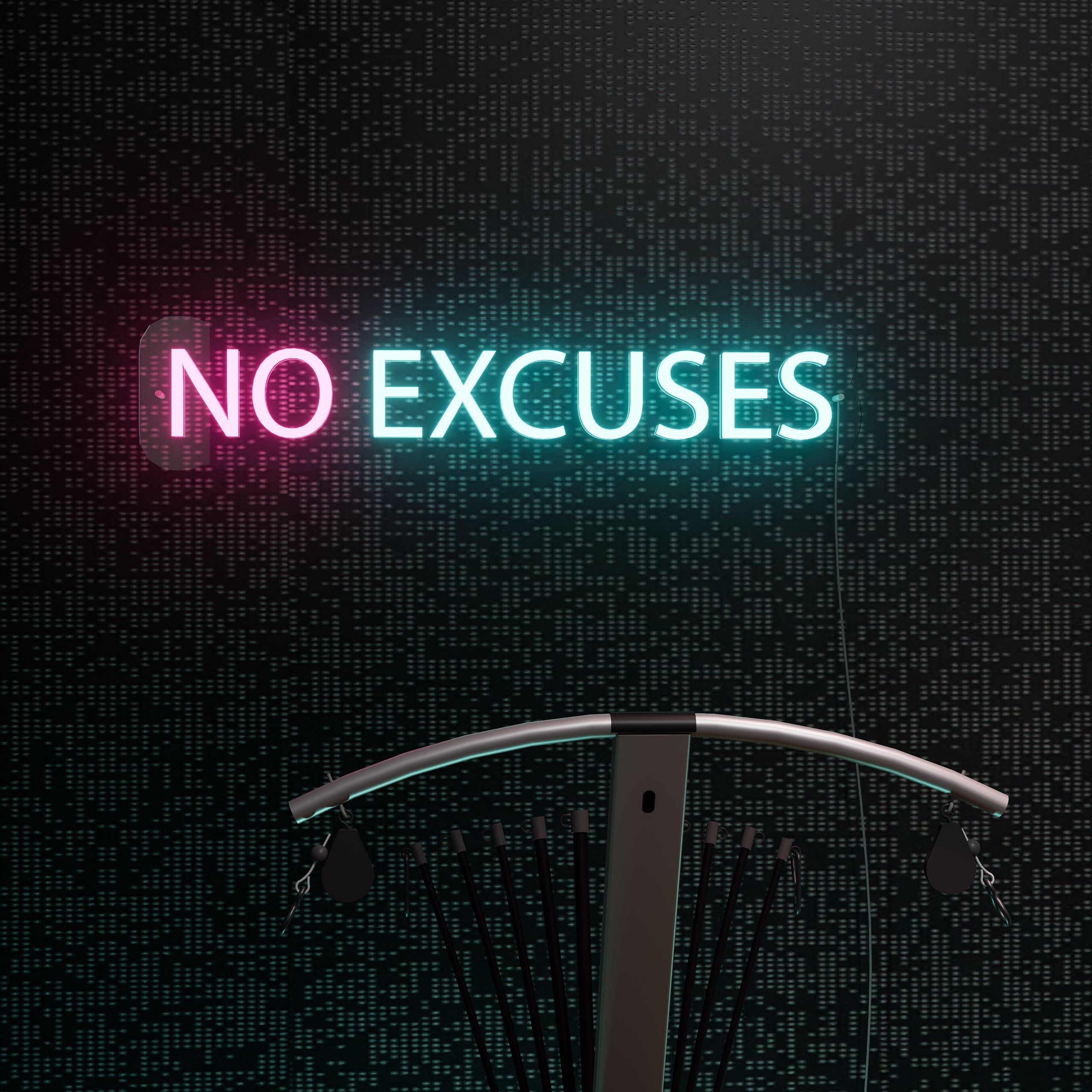 No Excuses GYM neon sign