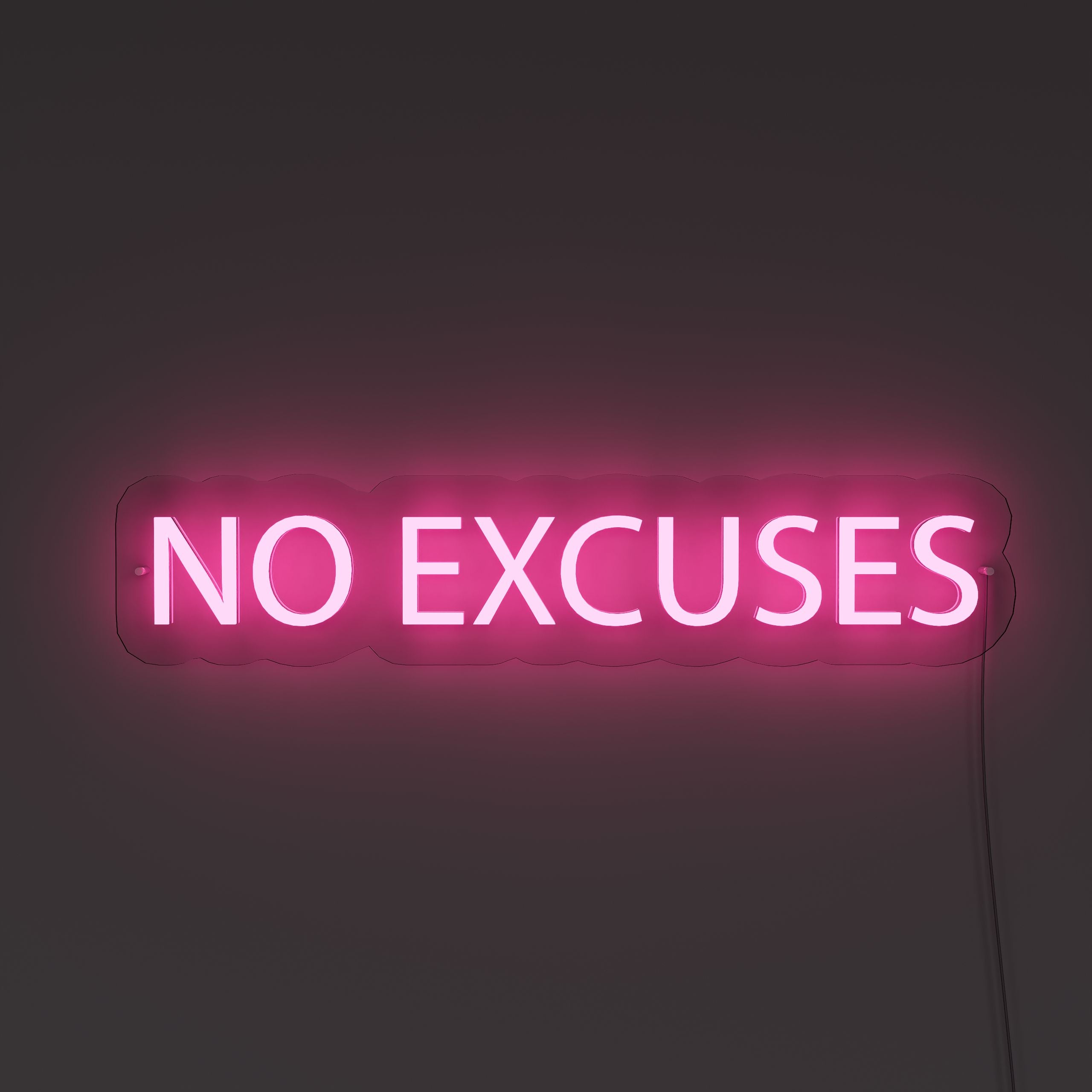 No Excuses GYM neon sign