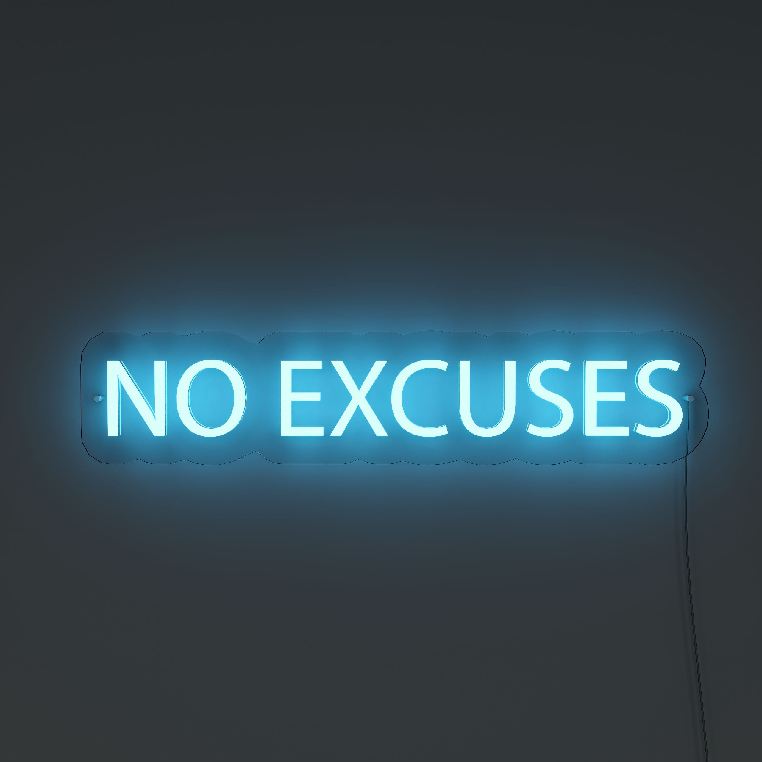 No Excuses GYM neon sign