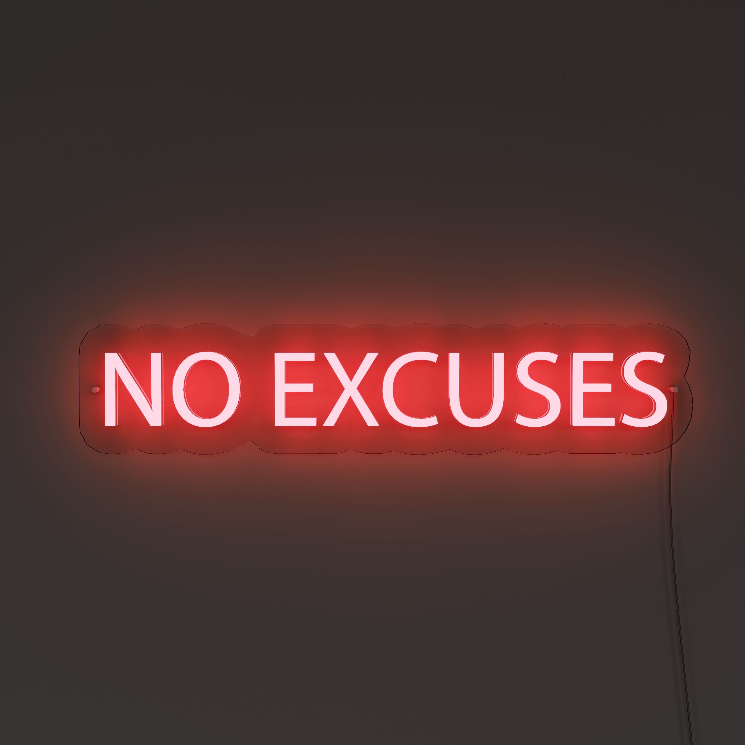 No Excuses GYM neon sign