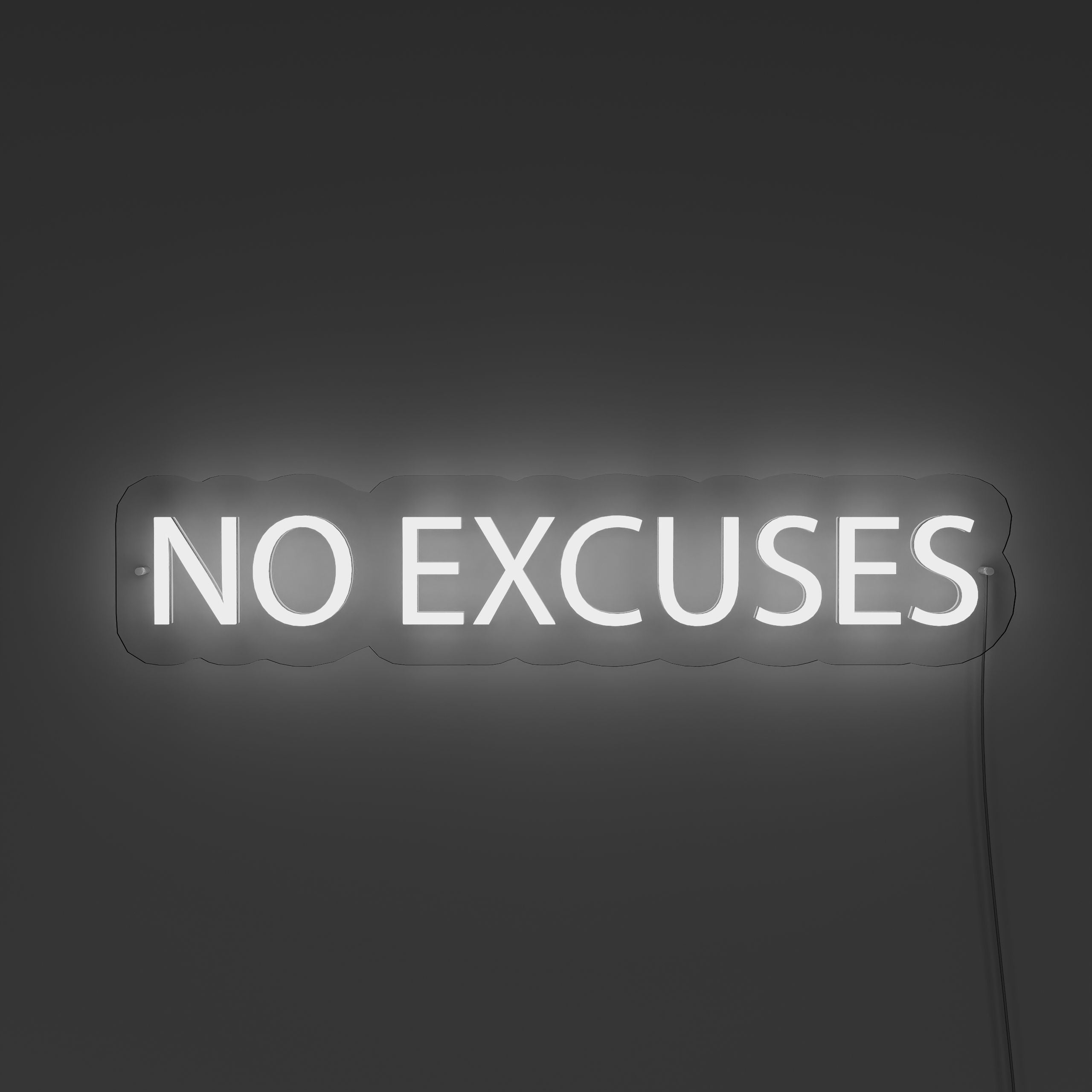 No Excuses GYM neon sign