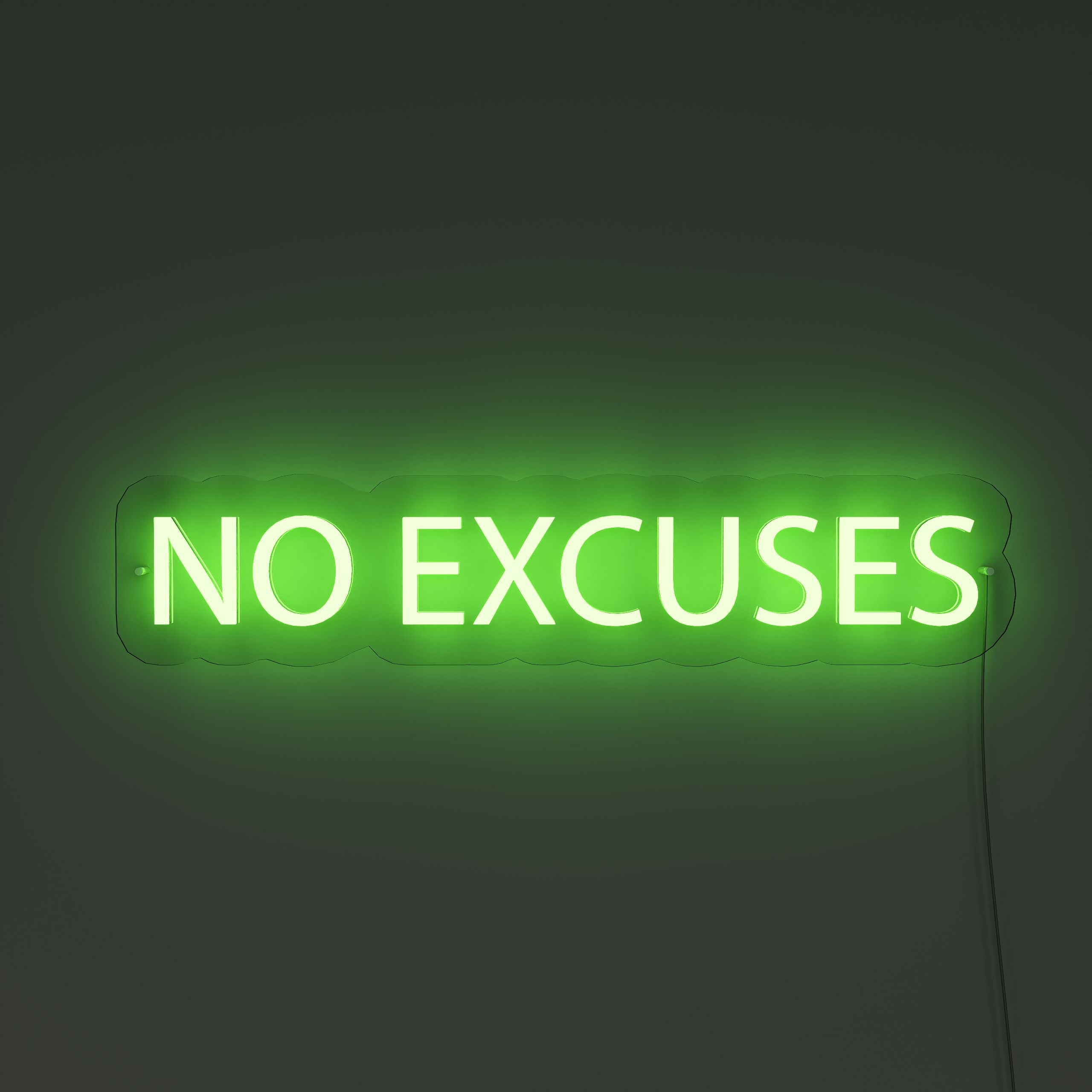 No Excuses GYM neon sign