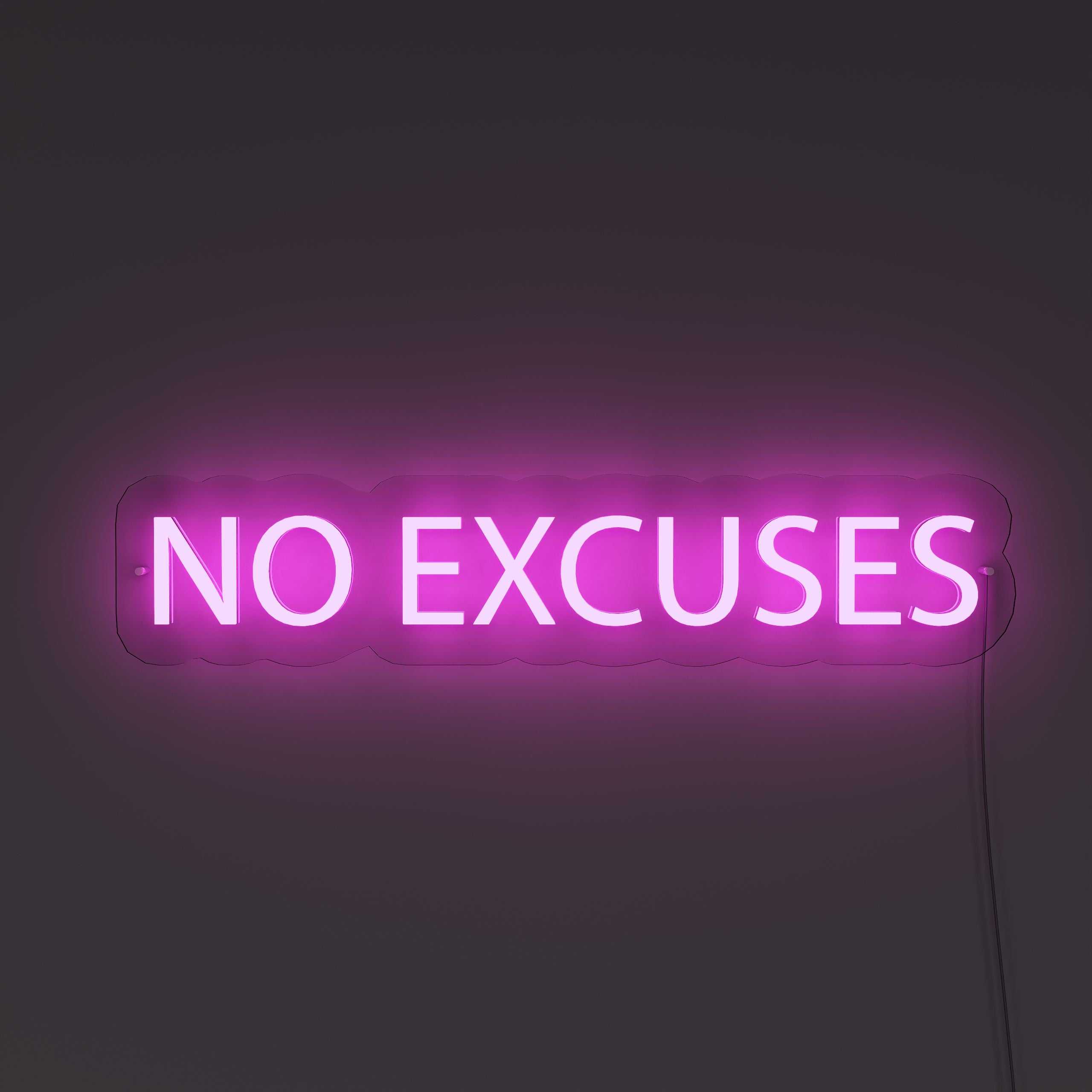No Excuses GYM neon sign
