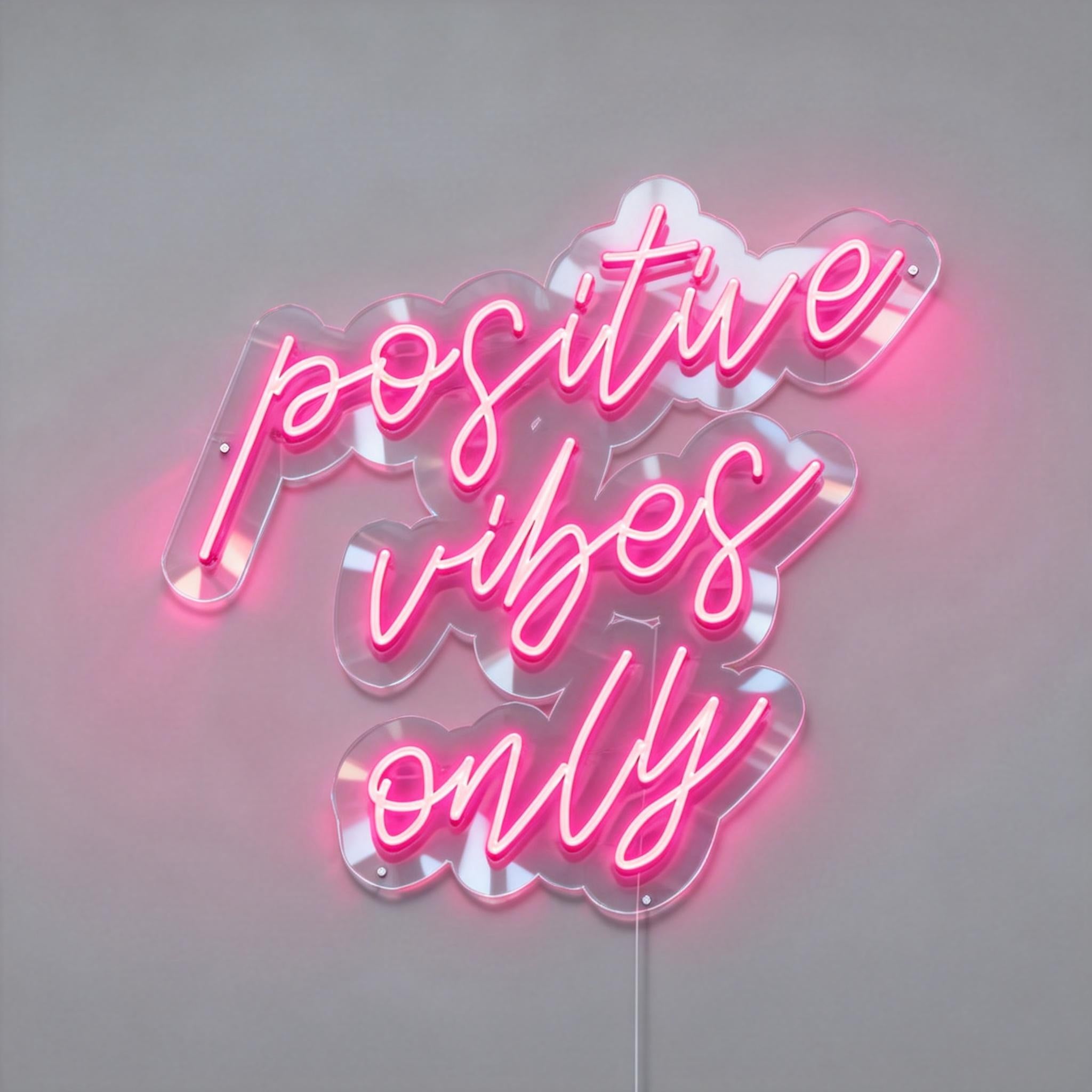 Positive Vibes Only Neon Sign