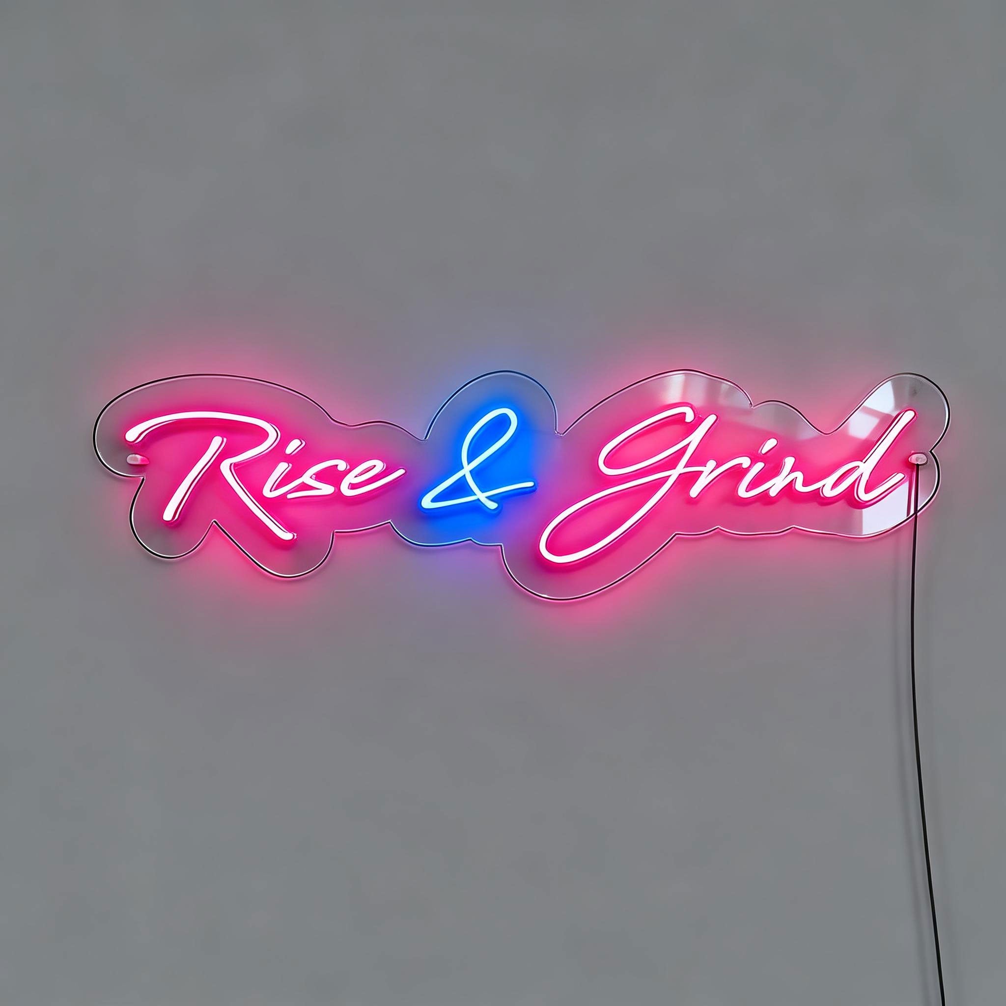 Rise & Grind Coffee Neon Sign