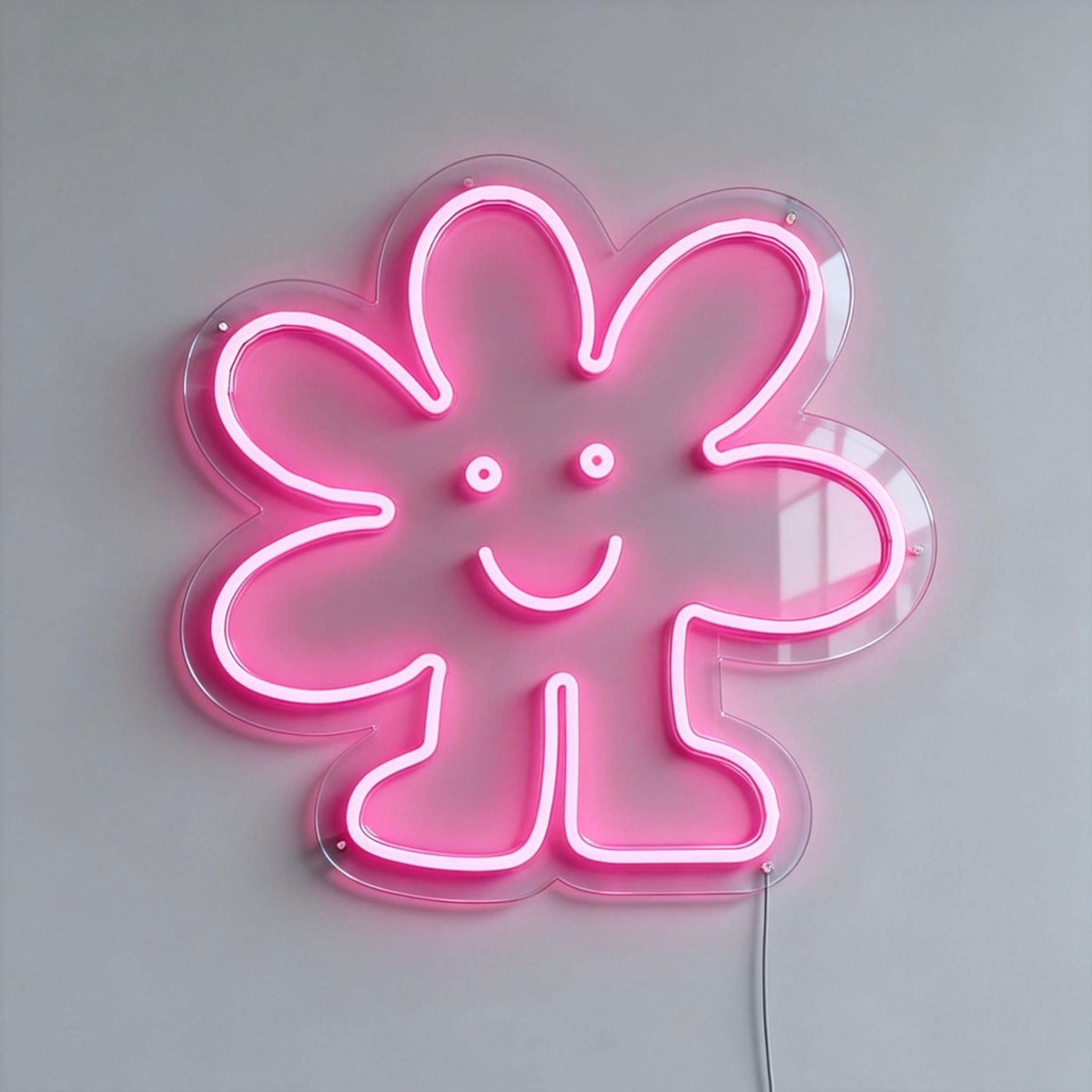 Smile Flower Neon Sign