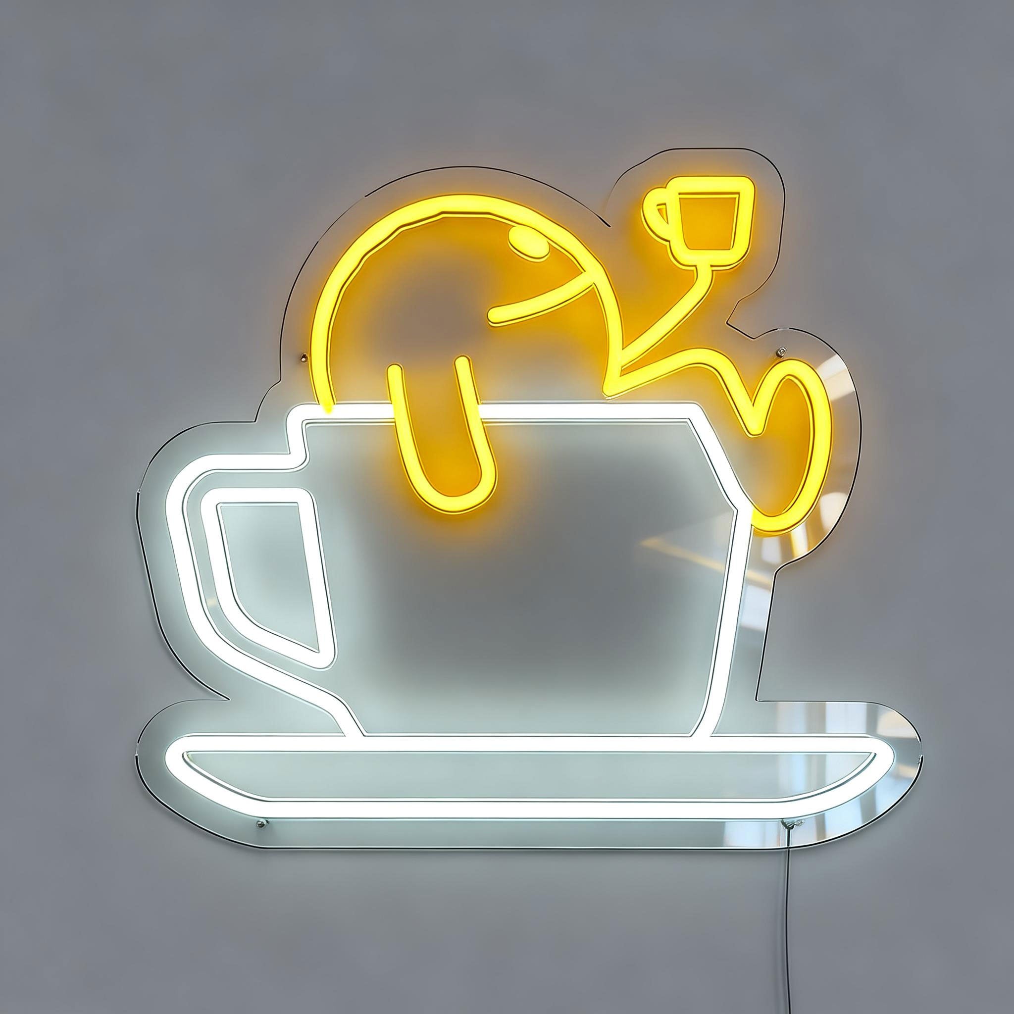 Smiling Coffee Neon Sign