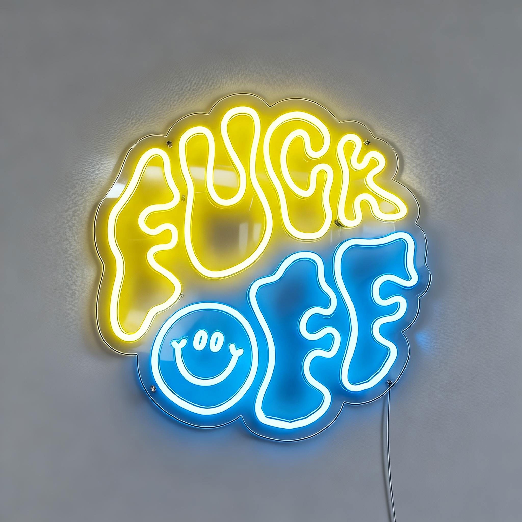 Smiling Fuck off Neon Sign