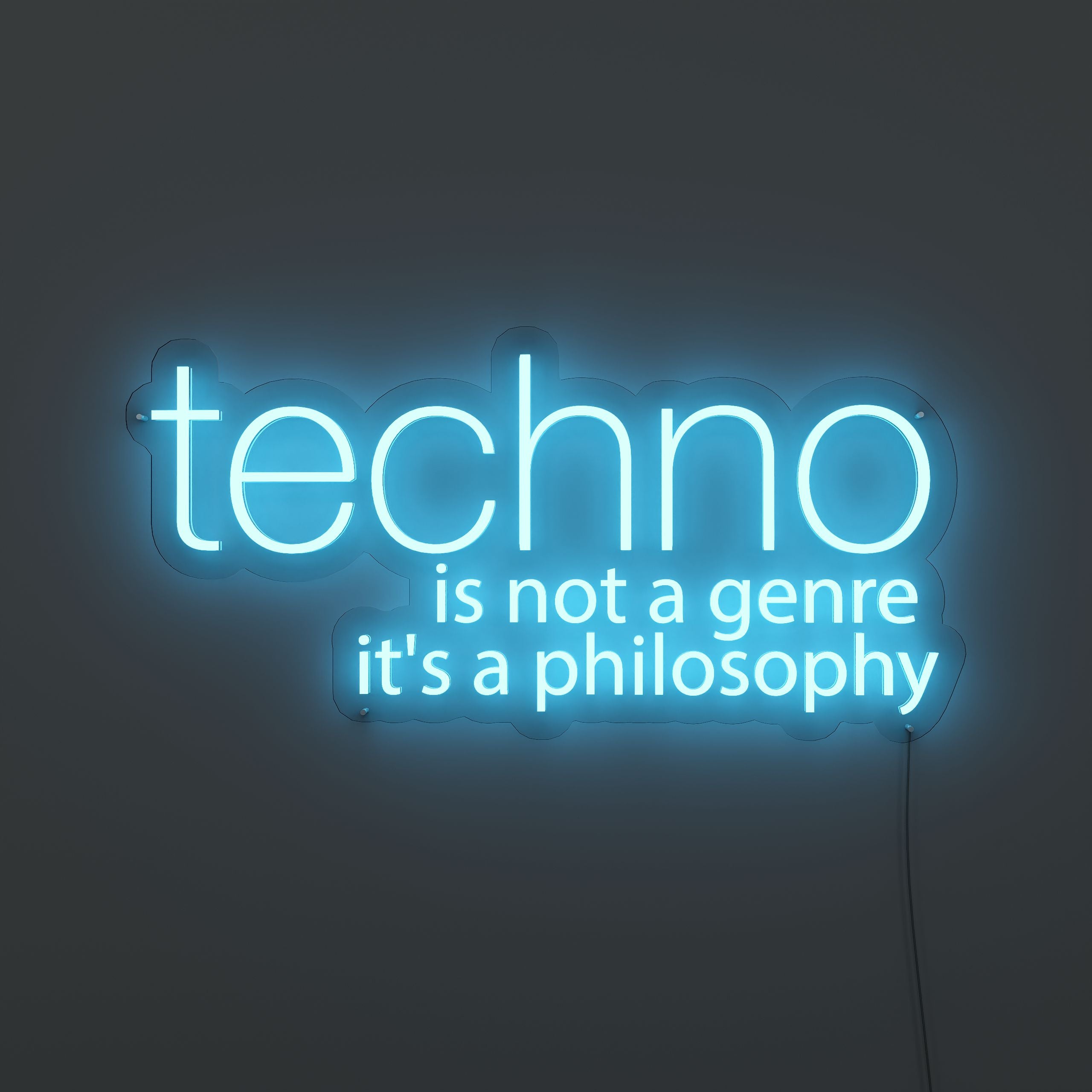 Techno Is Not A Genre Music Neon Sign T