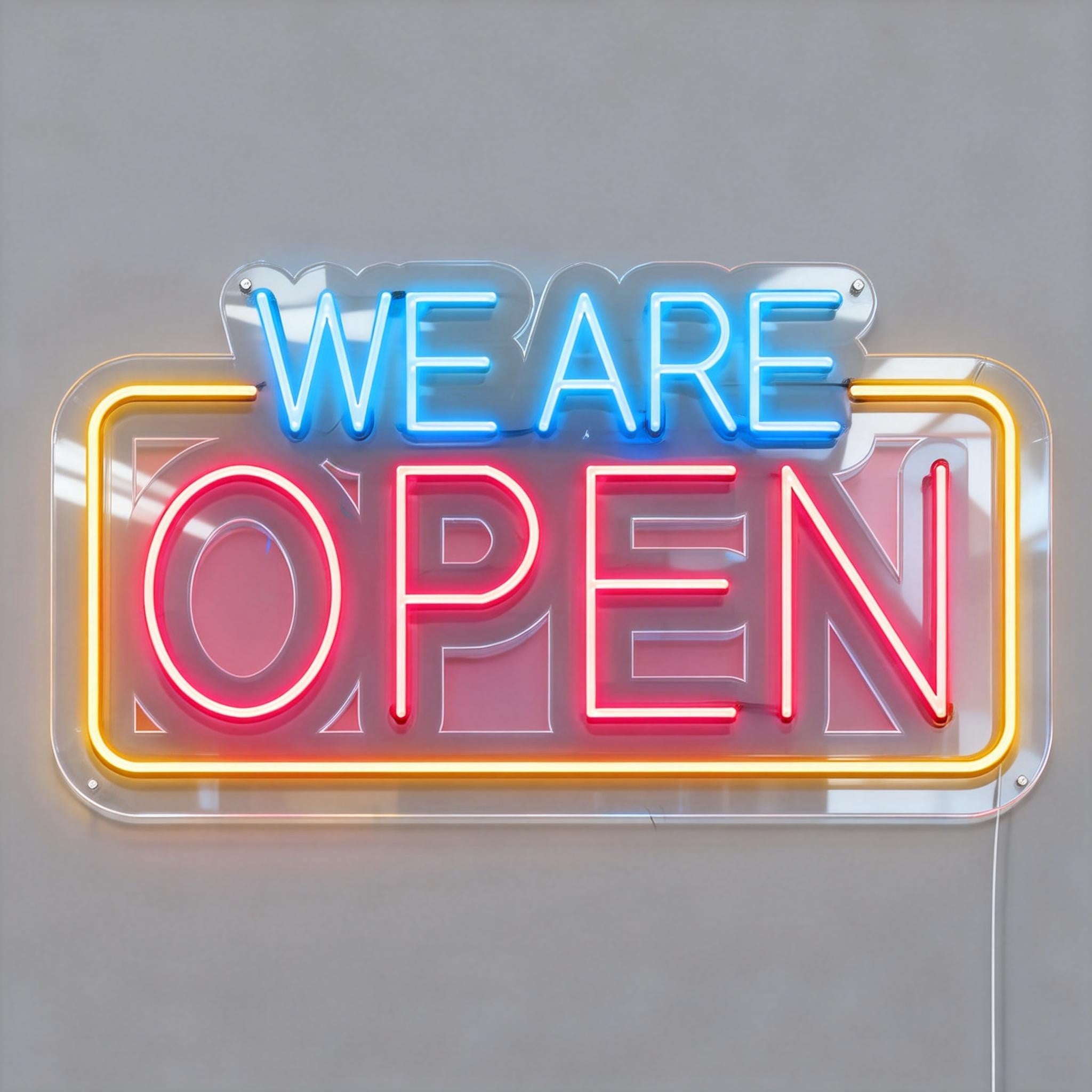 We Are Open Neon Sign