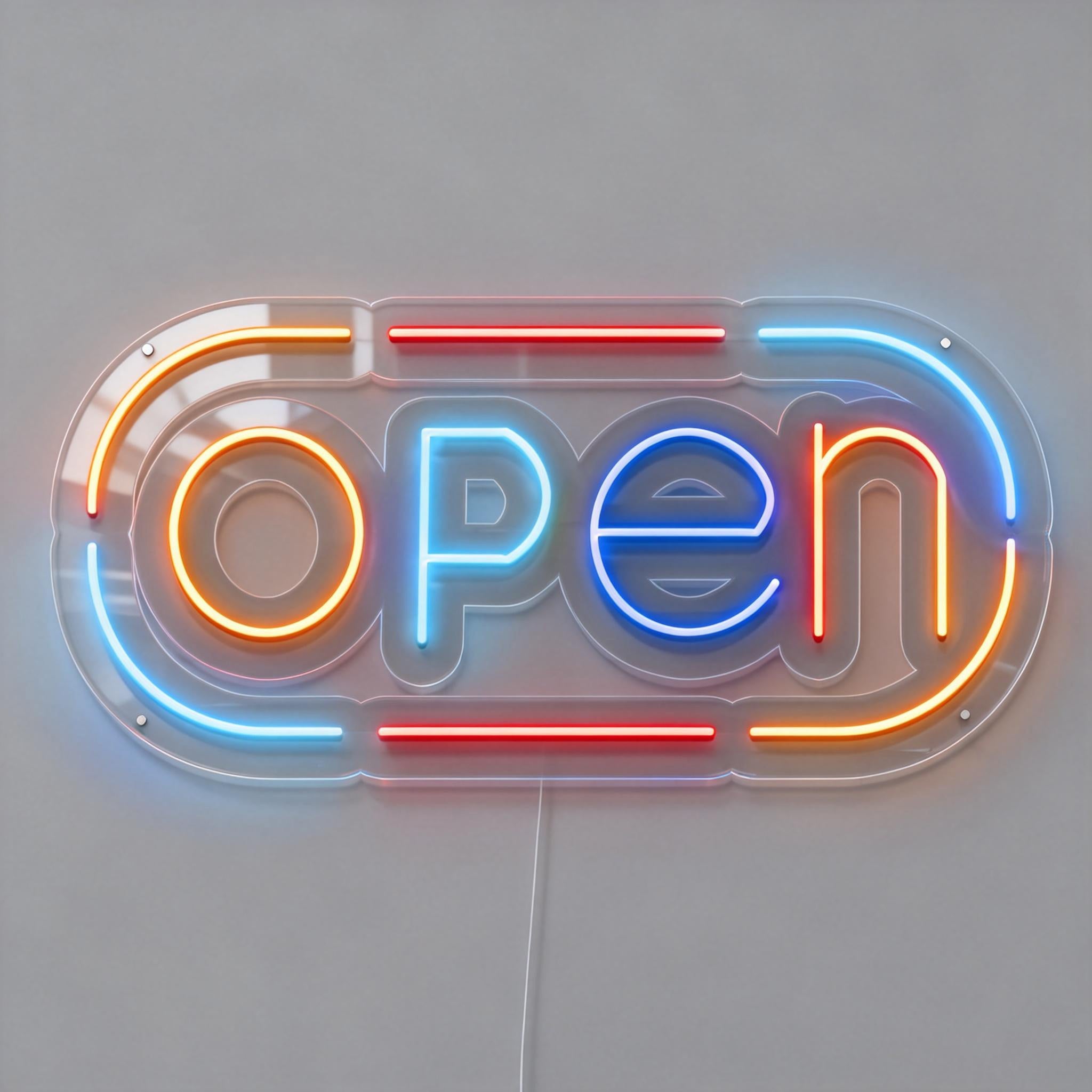 Circular Open Neon Sign