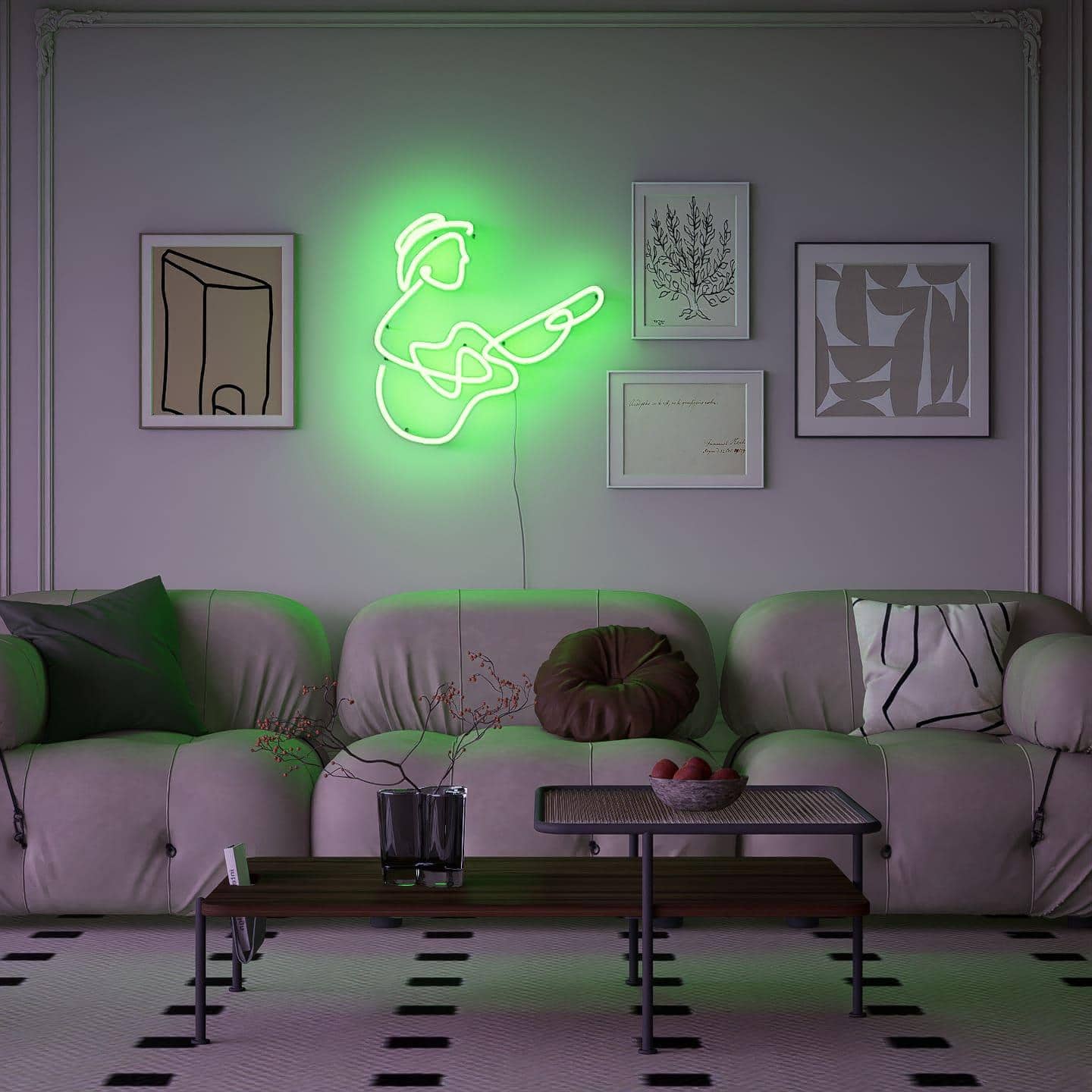 Abstract Neon Sign | Guitarist - NeonsignLife