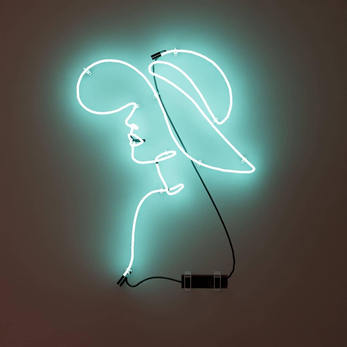 Vibrant glass neon sign from Fair Lady collection, ideal for modern decor