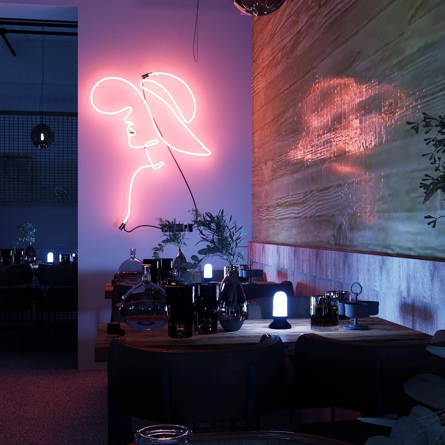 Fair Lady's glass neon sign as a unique piece of neon sign wall art