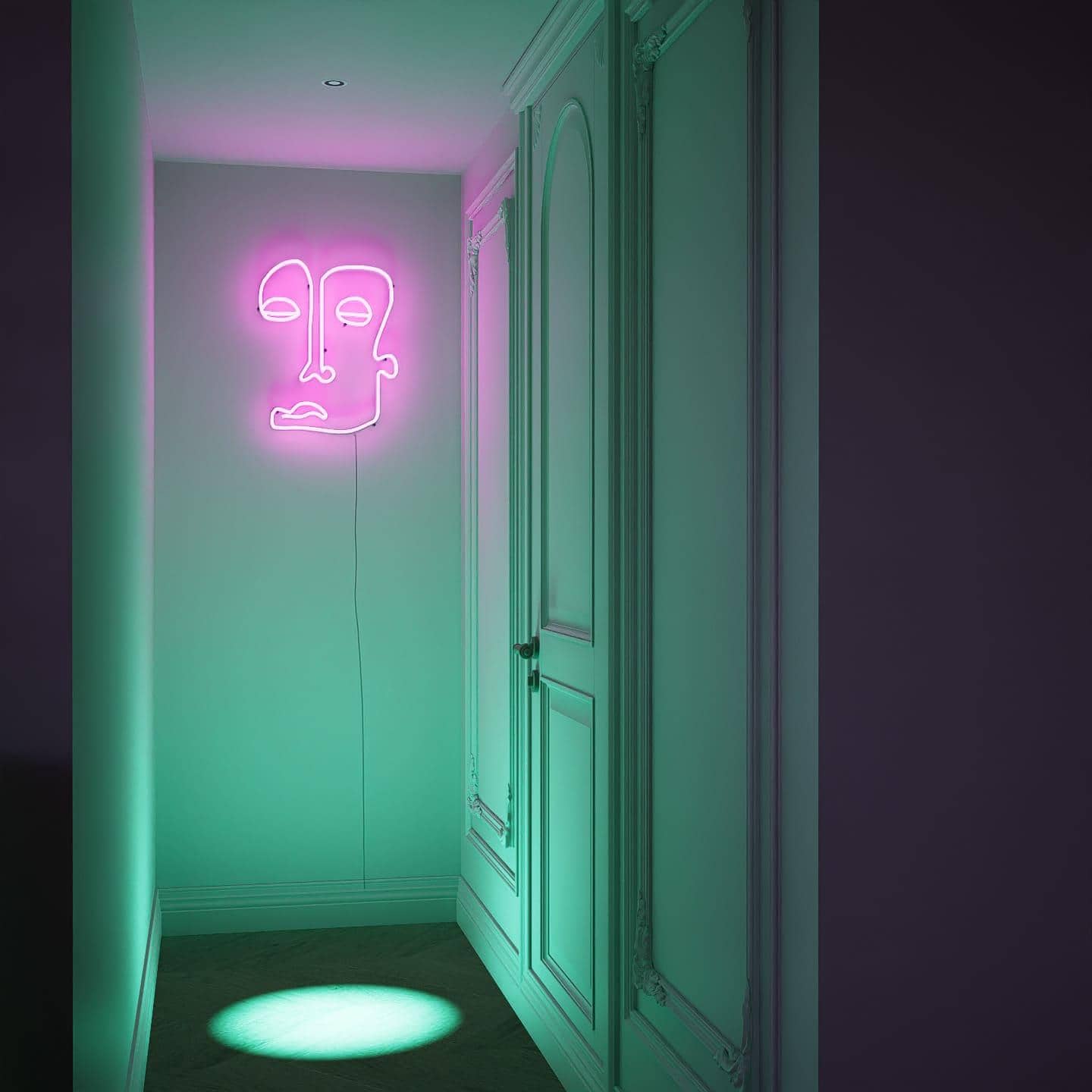 custom-neon-sign-moder-nismart-istseries-Pcassoday- pink-middle