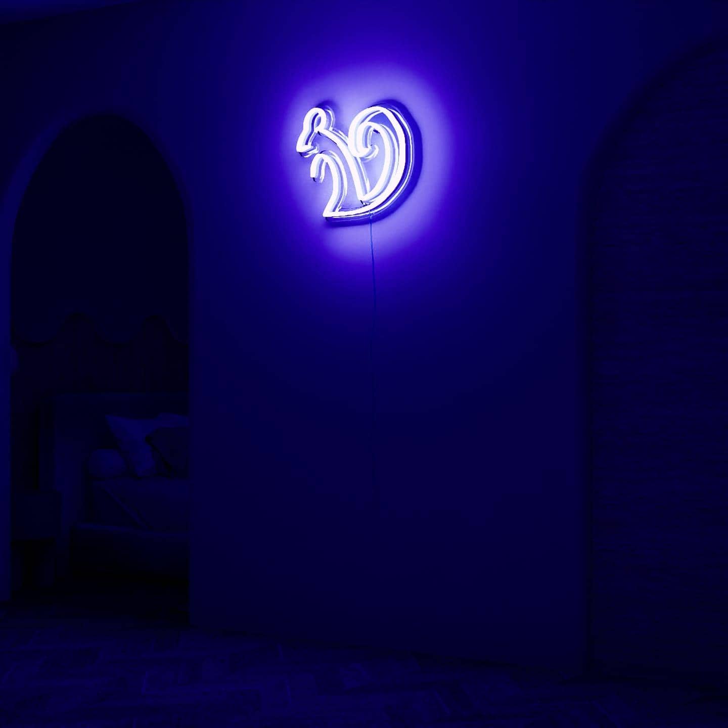 Nursery-friendly squirrel neon sign
