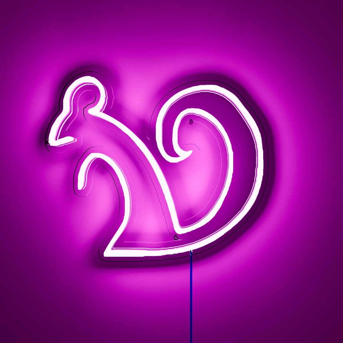 Decorative squirrel neon light for kids