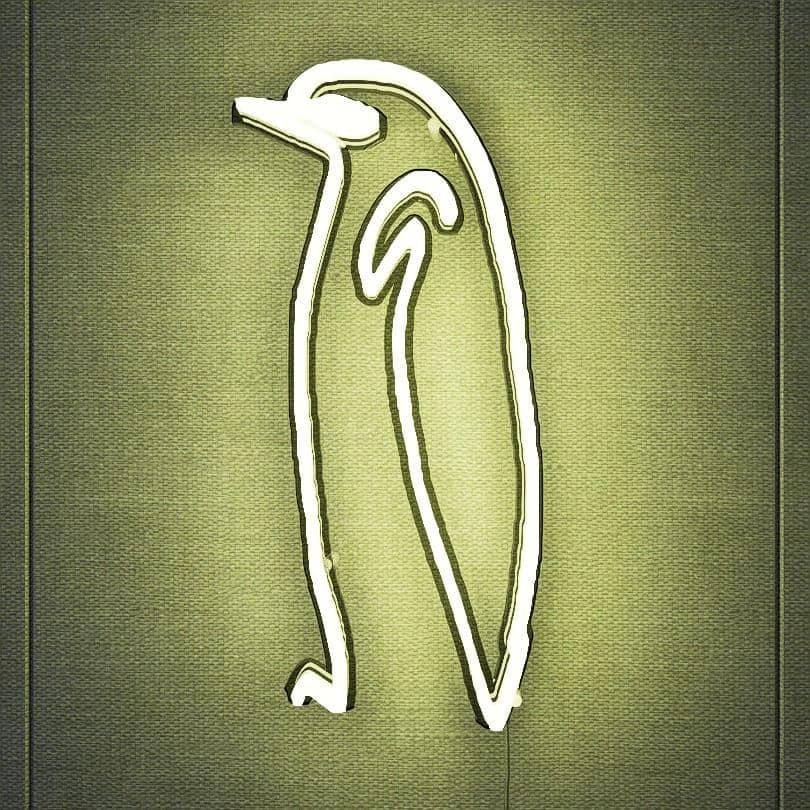 Abstract Neon Sign | Picasso sketch Pudgy Penguin - NeonsignLife