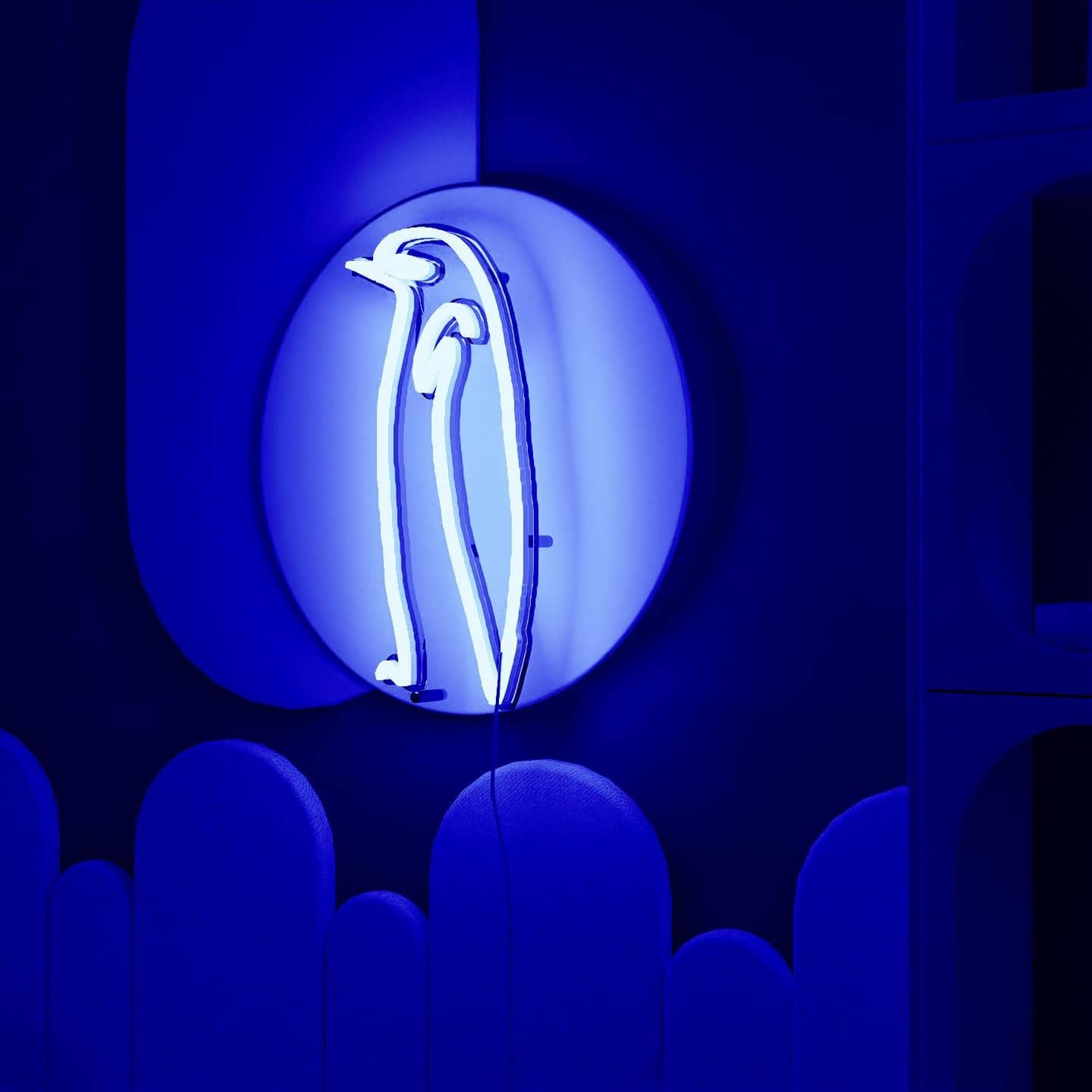 Abstract Neon Sign | Picasso sketch Pudgy Penguin - NeonsignLife