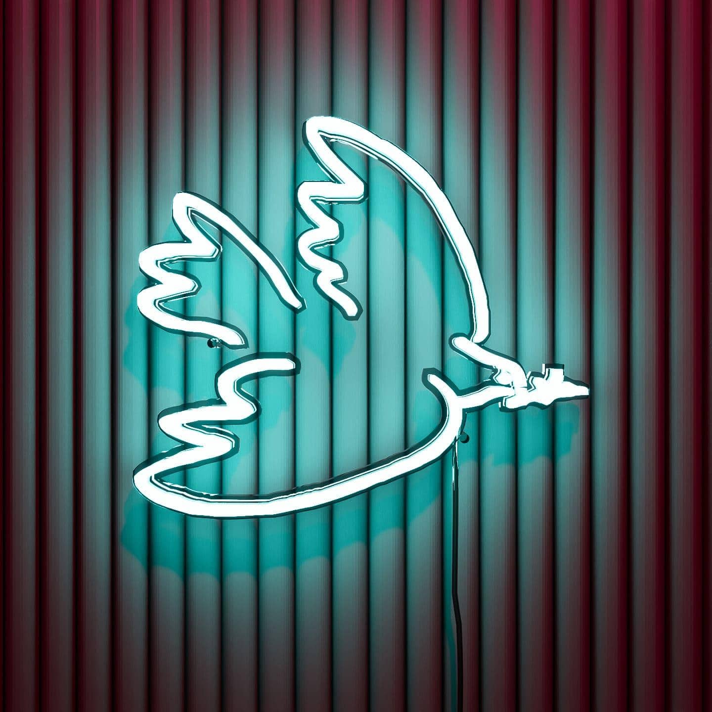 Abstract Neon Sign | Picasso sketch Peaceful Pigeon - NeonsignLife