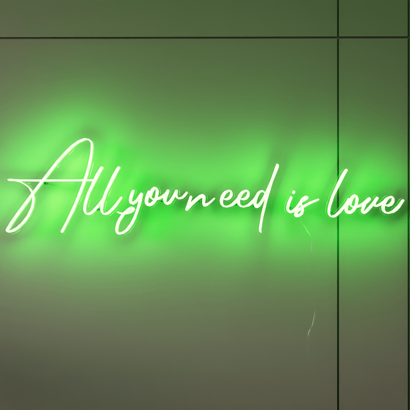 Personalized All You Need Is Love neon wedding sign for couples