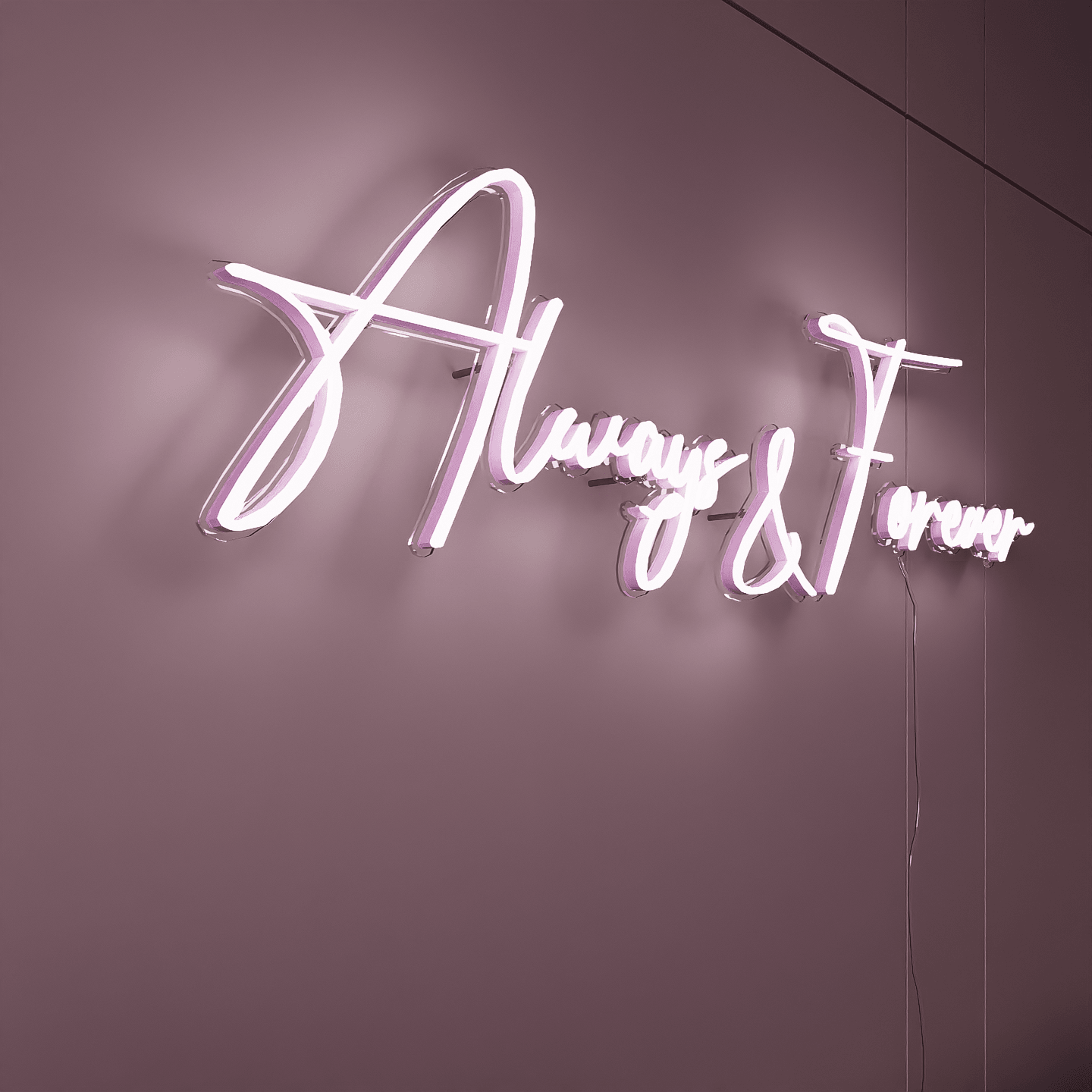 Unique Always & Forever neon signs for custom wedding themes.