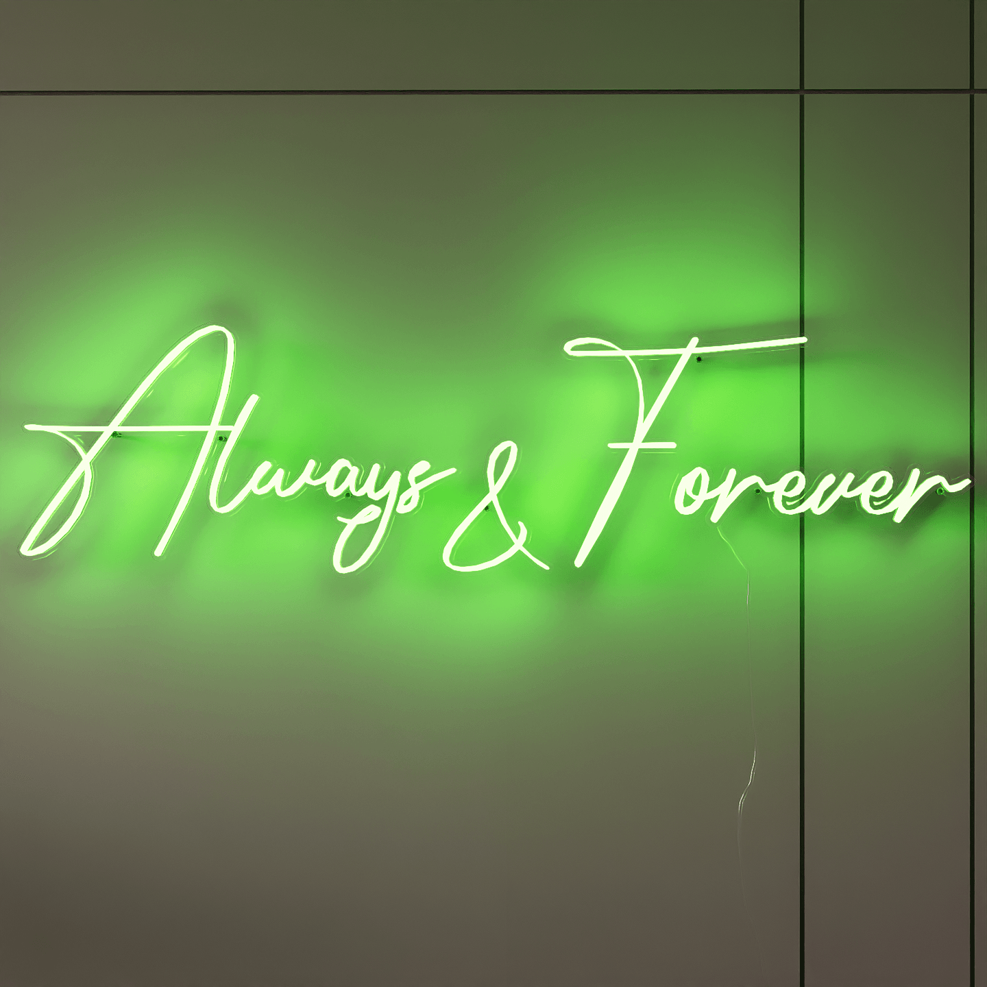 Always & Forever neon signs perfect for wedding backdrops.