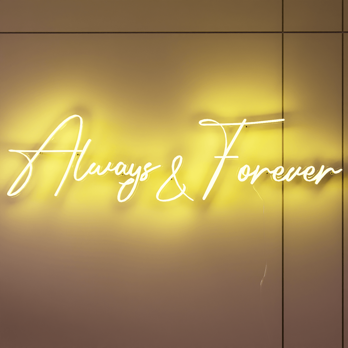 Artistic Always & Forever neon signs for wedding receptions.