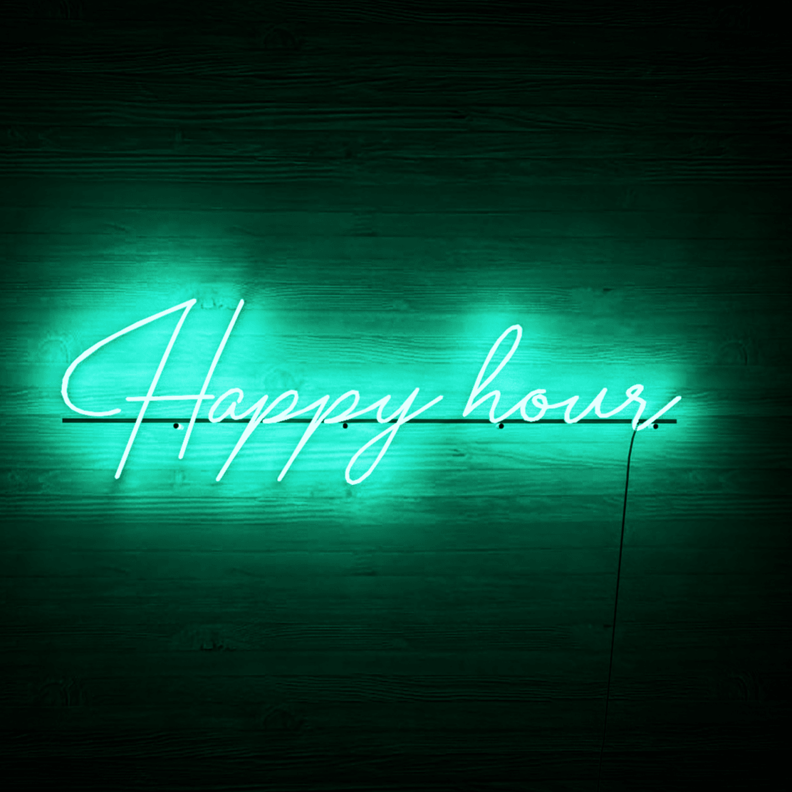 green-neon-lights-lit-up-at-night-and-hung-on-the-wall-for-display-happy-hour