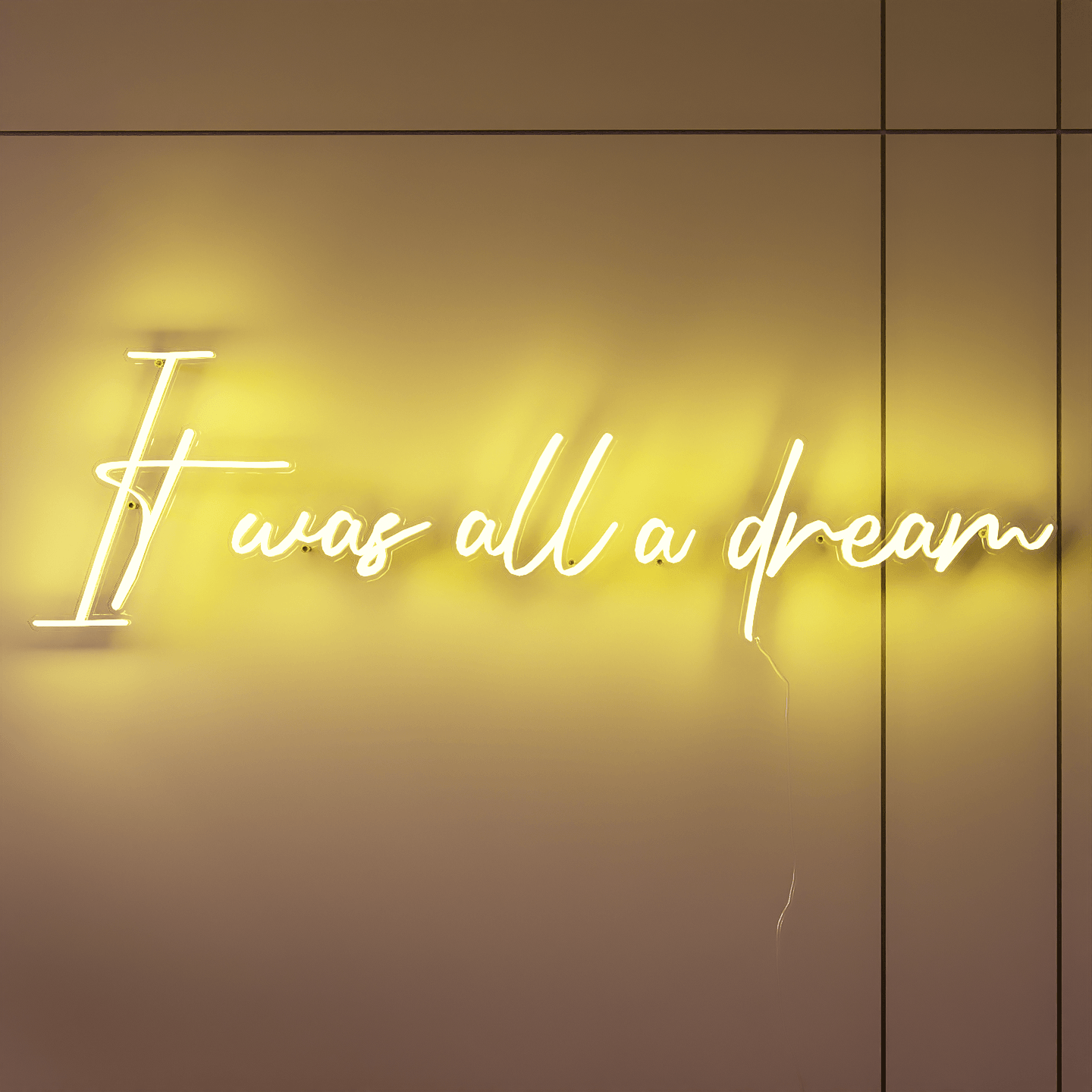 frontal-shot-of-lit-yellow-neon-lights-hanging-on-the-wall-for-display-it-was-all-a-dream