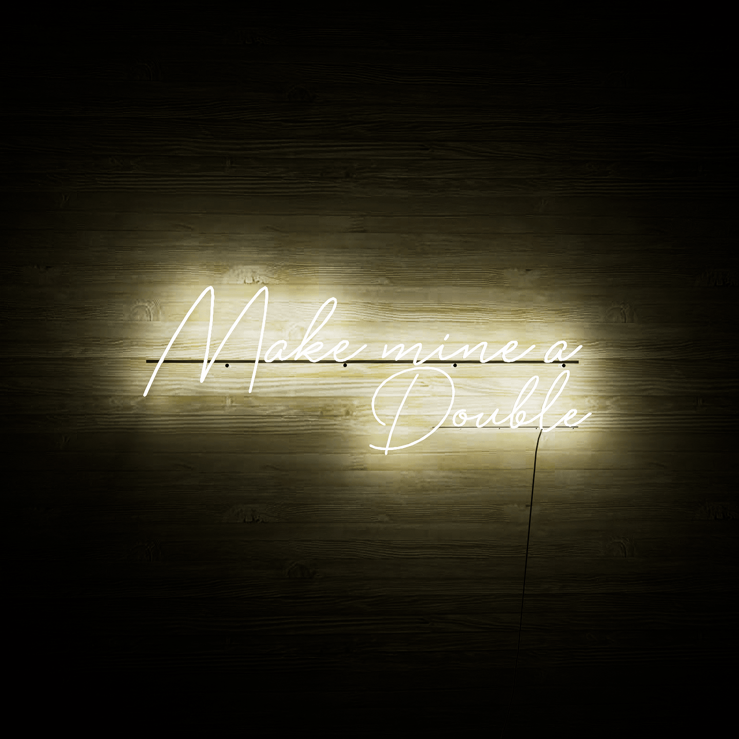 white-neon-lights-illuminated-at-night-and-hung-on-the-wall-for-display