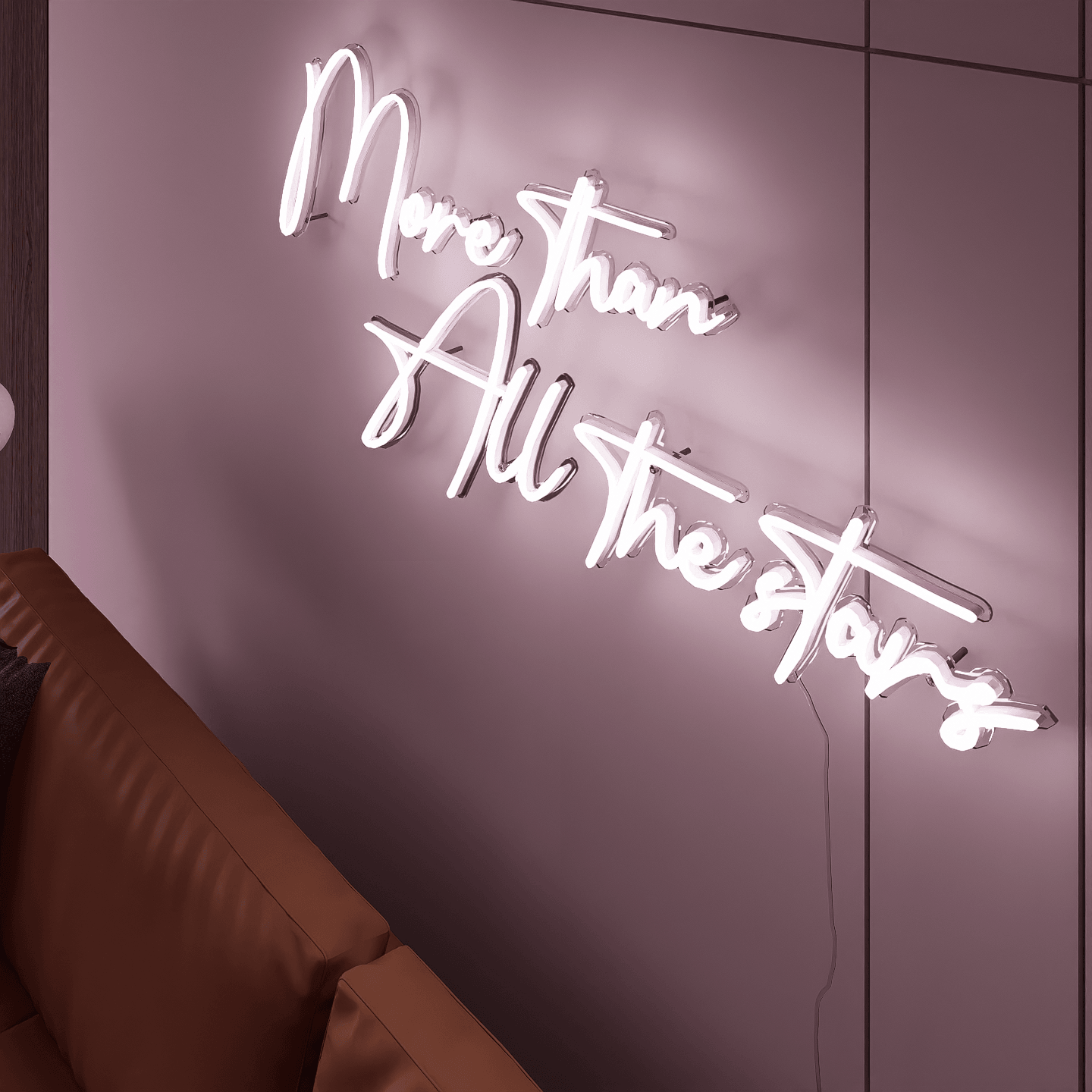 side-shot-of-white-neon-lights-lit-at-night-hanging-on-the-wall-for-display-more-than-all-the-stars