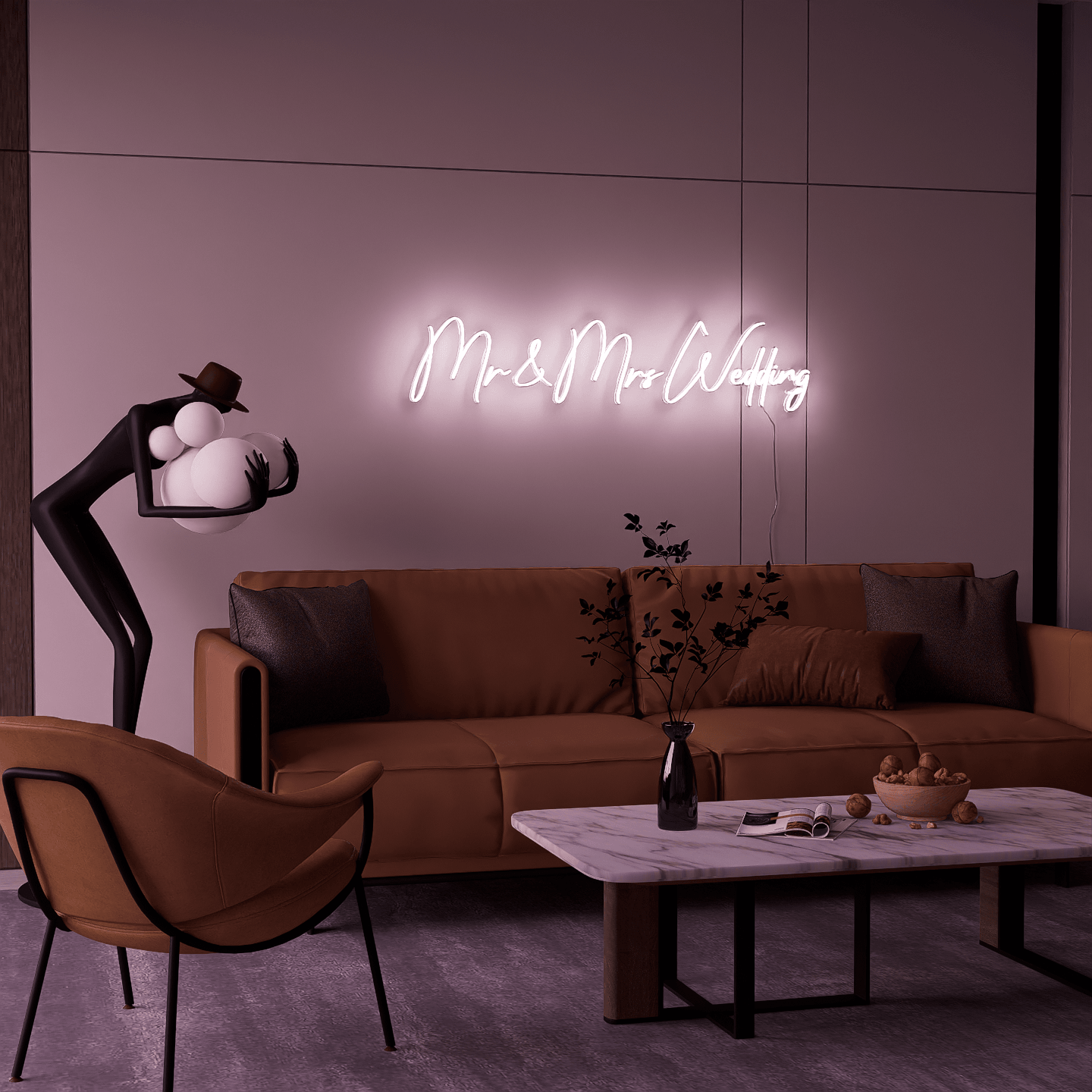 LED Neon Sign-Mr & Mrs Wedding