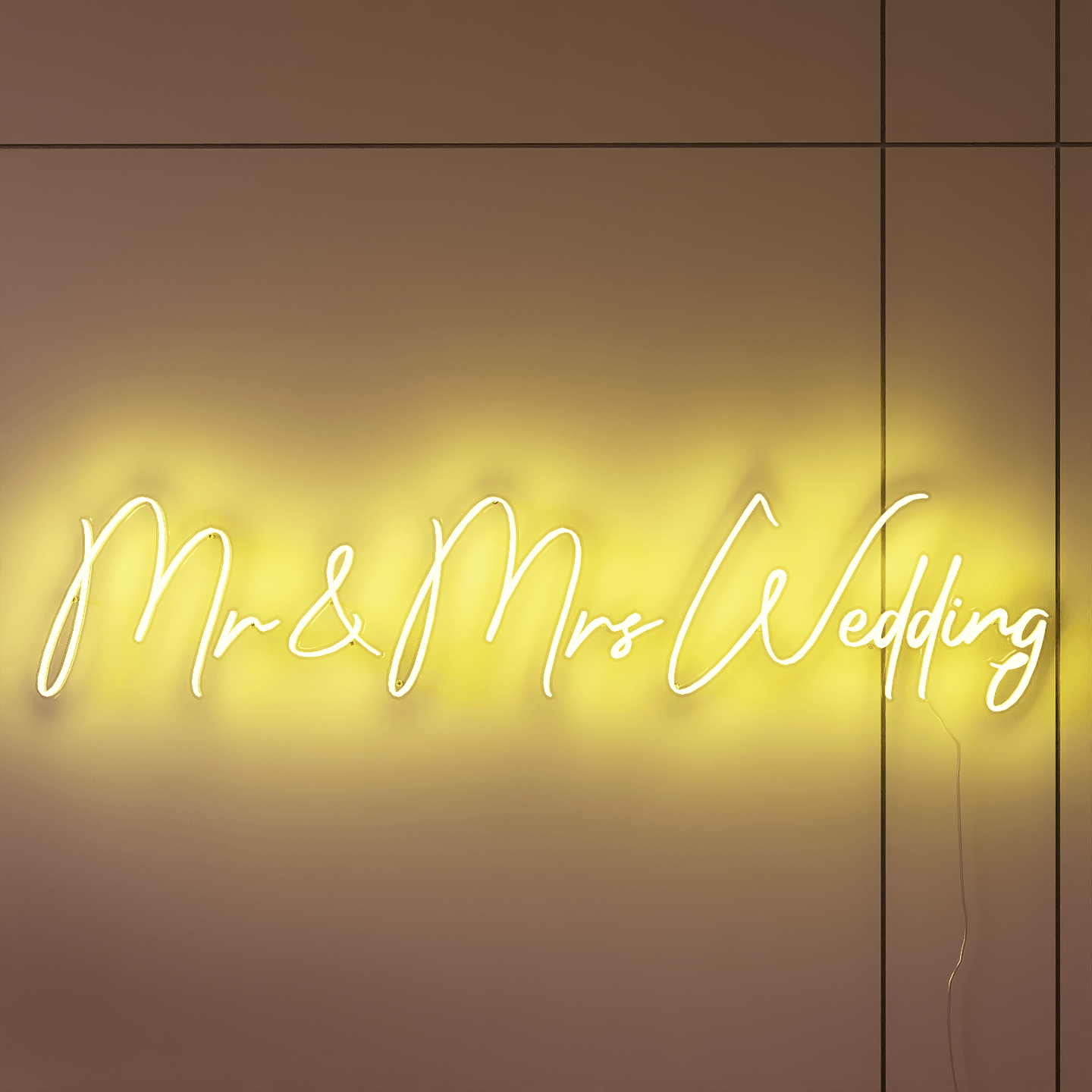 late-lit-yellow-neon-light-hanging-on-the-wall-mr-&-mrs-wedding