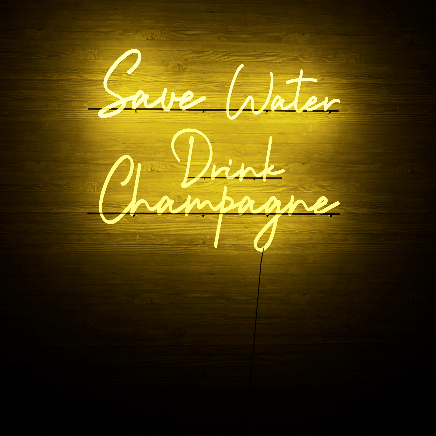 LED Neon Sign-Save Water Drink Champagne