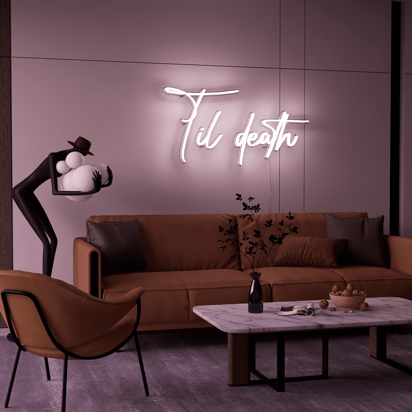 frontal-shot-of-white-neon-lights-lit-up-at-night-and-hung-on-the-wall-for-display-til-death