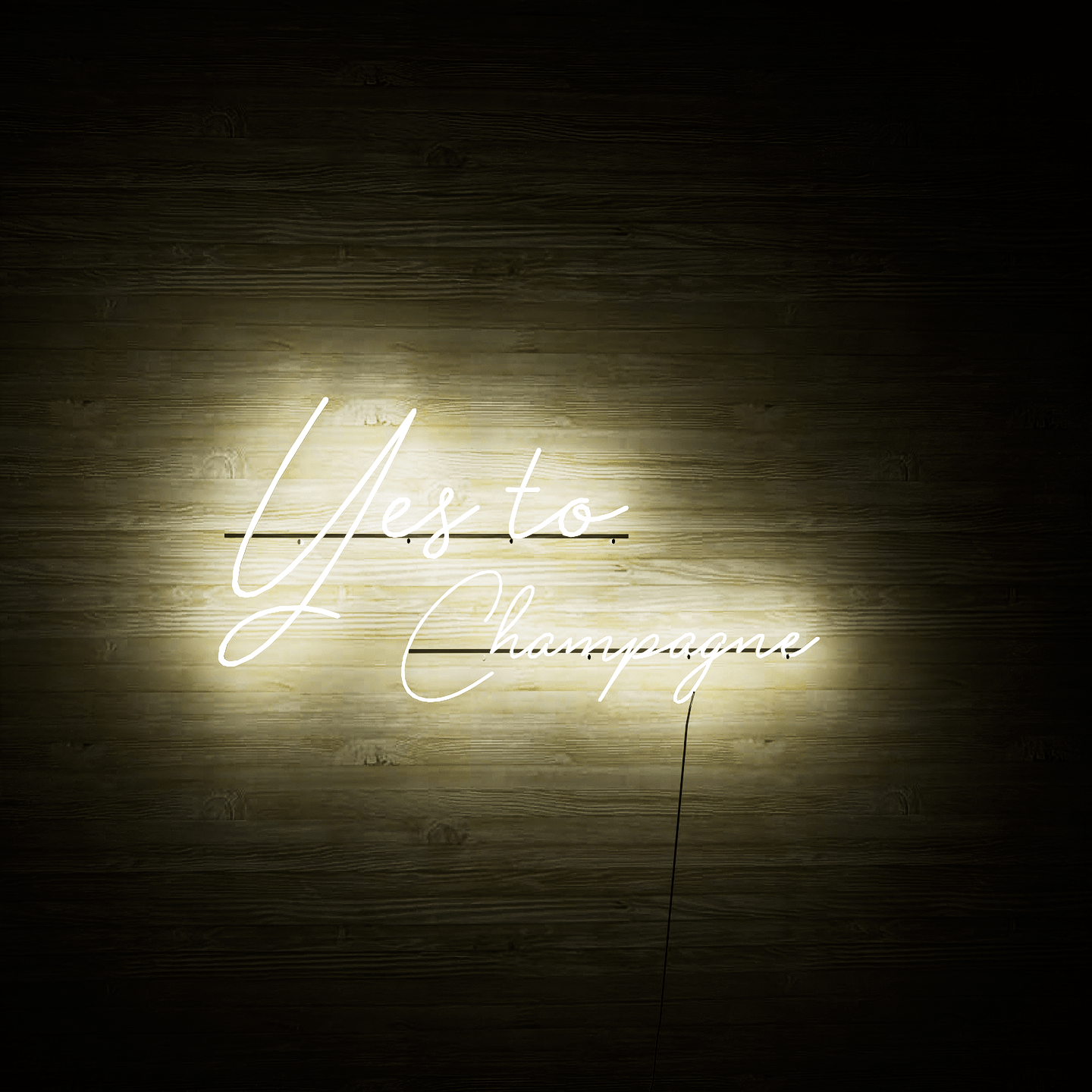 light-up-white-neon-light-hanging-on-wall-yes-to-champagne