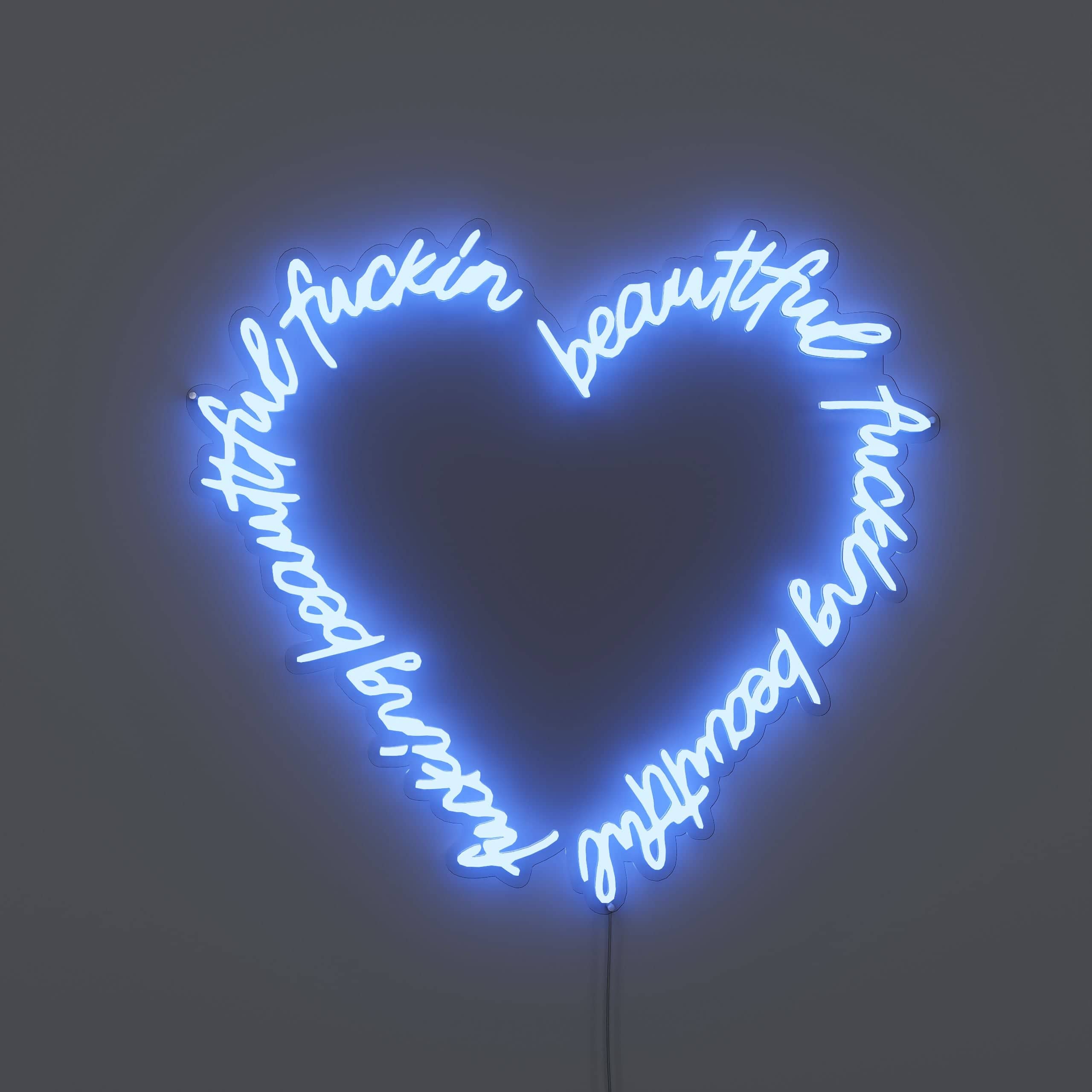 Fucking Beautiful Heart Neon Sign
