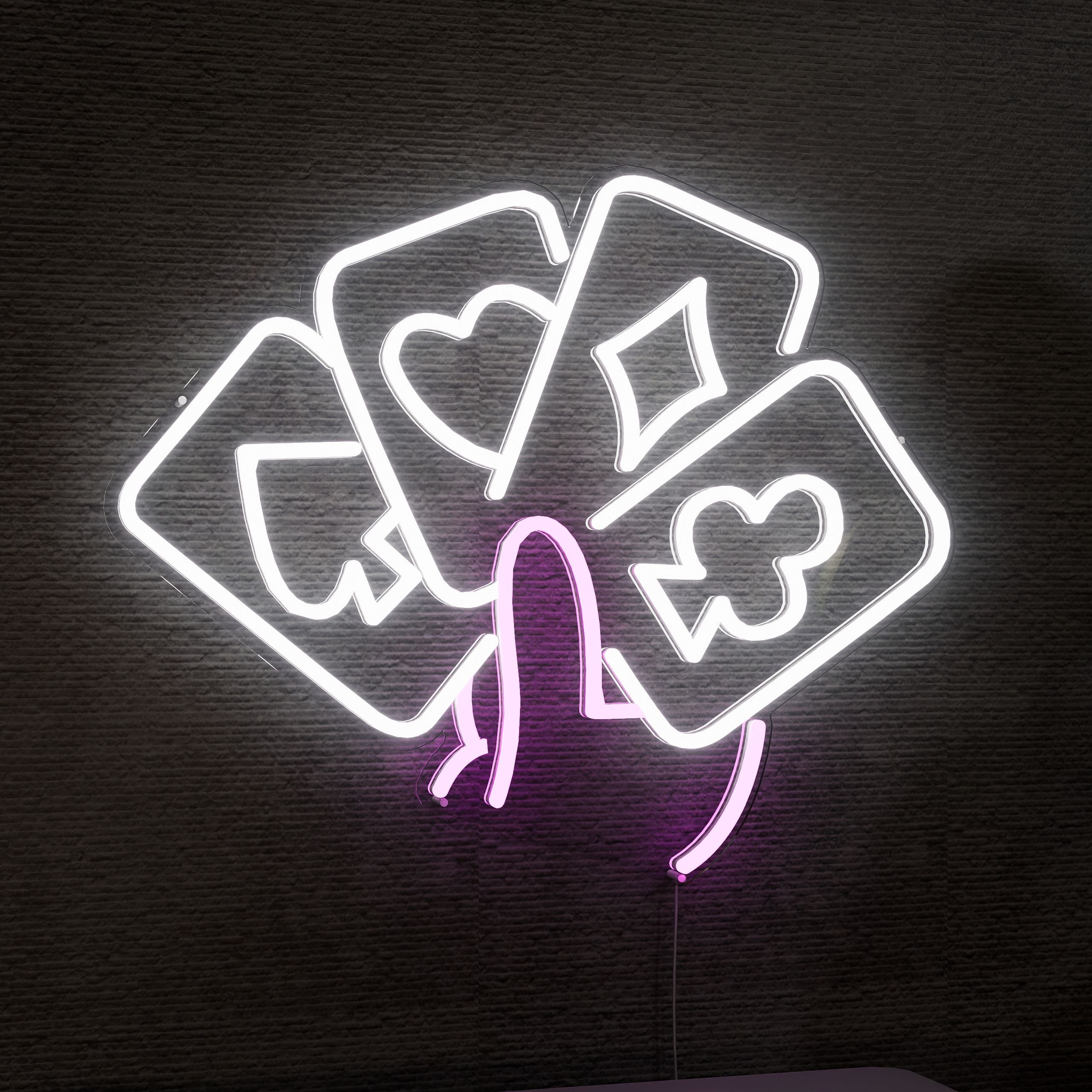 Texas poker neon sign
