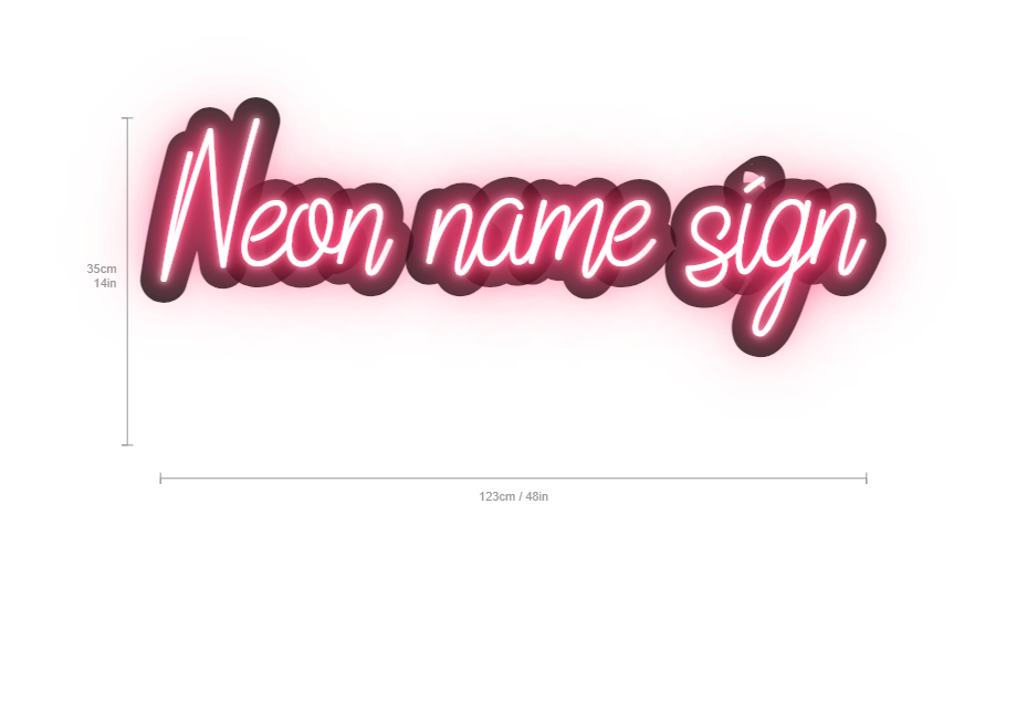 How can I design and create my own neon name sign?