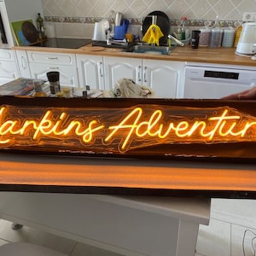 Neon Kitchen Sign brightens your cooking space with a fun glow