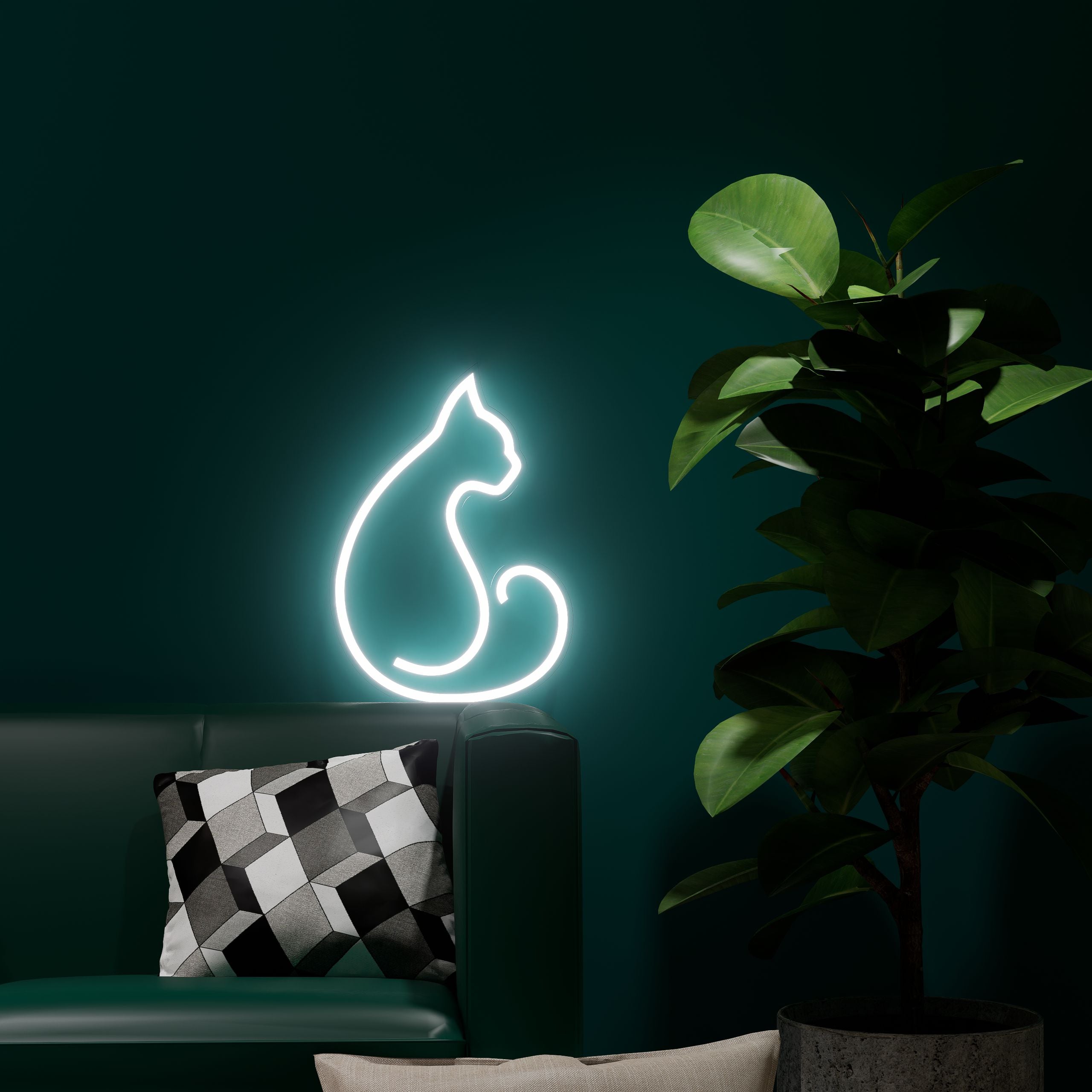 Create stunning decor with our custom Cat Neon Sign lighting