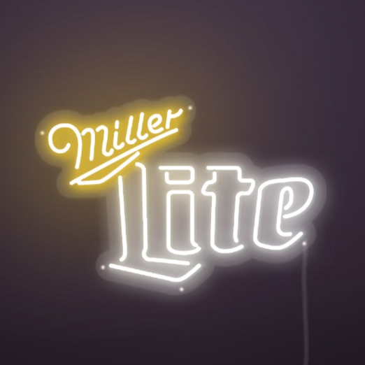 Miller Lite Neon Sign For Sale lights up your space