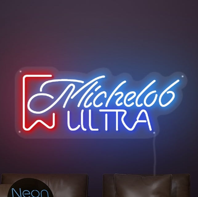 Michelob Ultra Neon Sign lights up your bar with sleek style