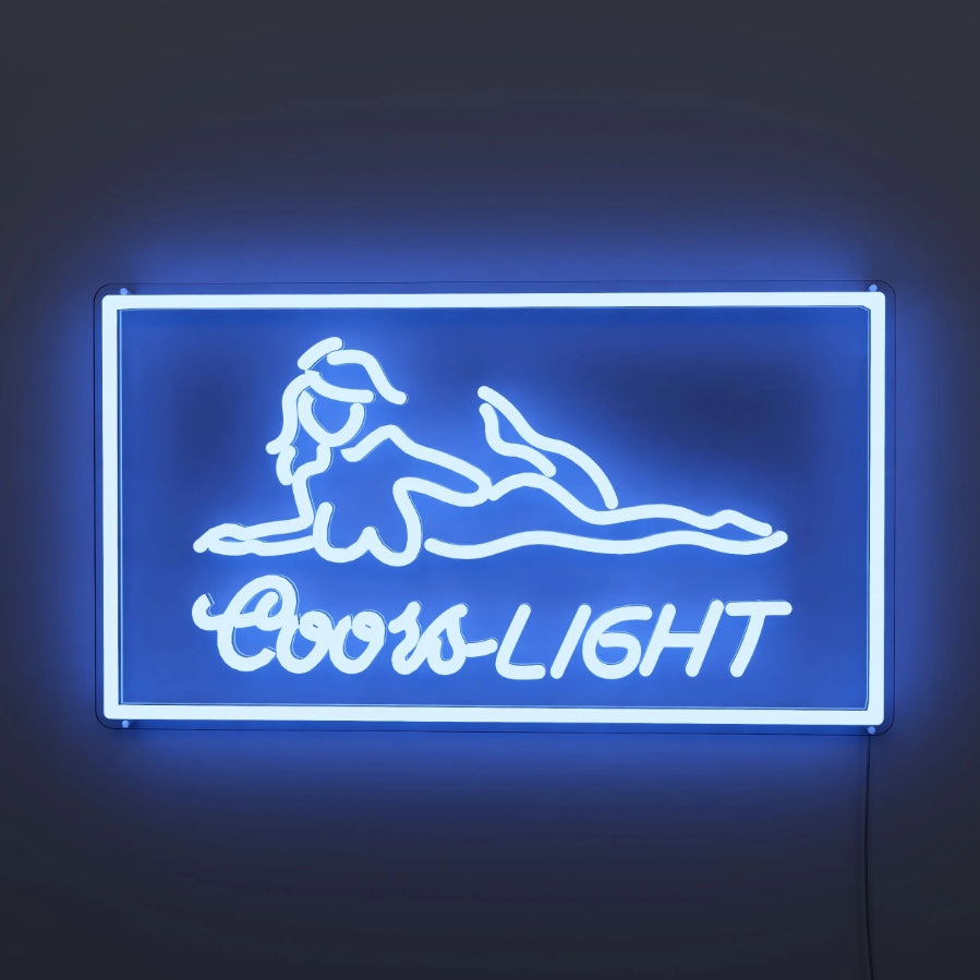 Coors Light Neon Sign lights up your bar with cool style