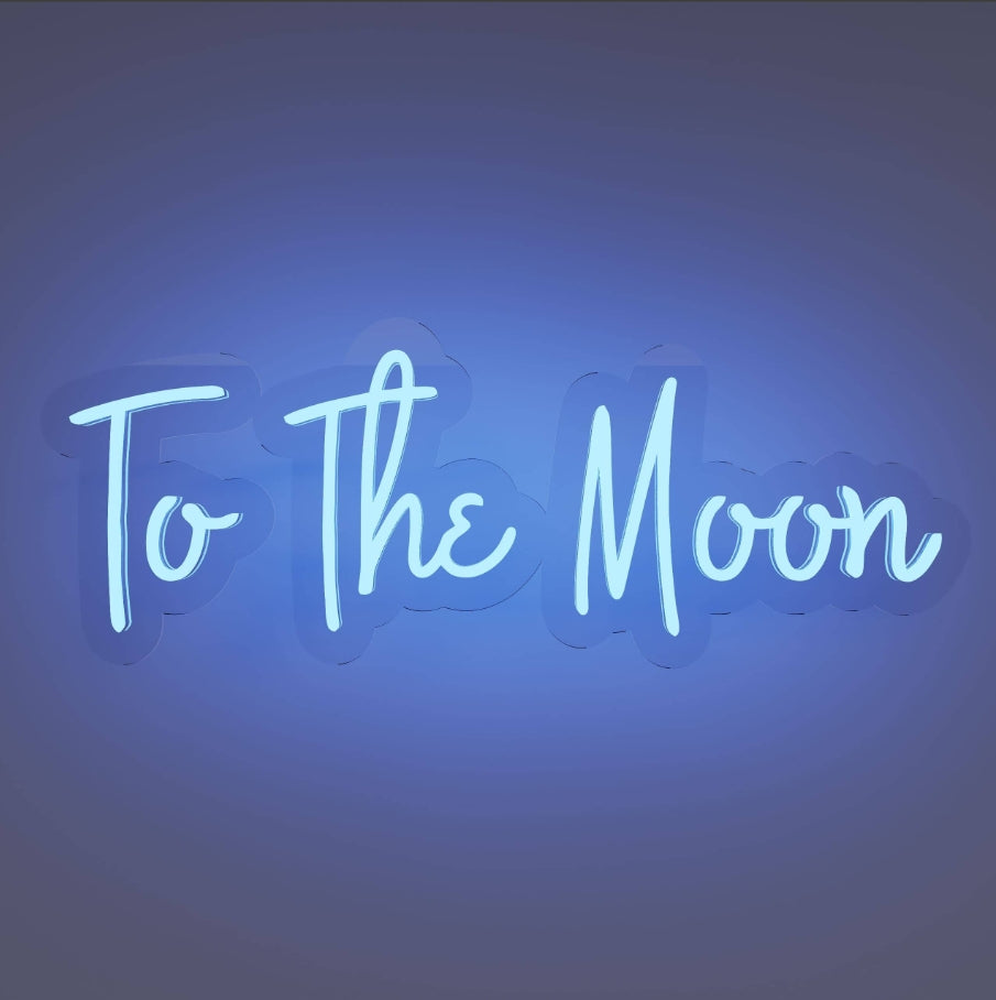 Neon moon sign